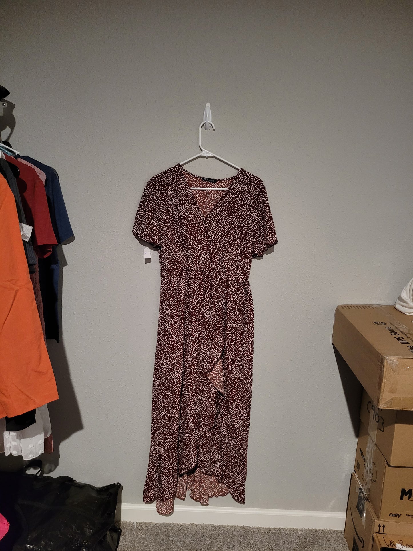 Red Simplee Polka Dot Dress - New