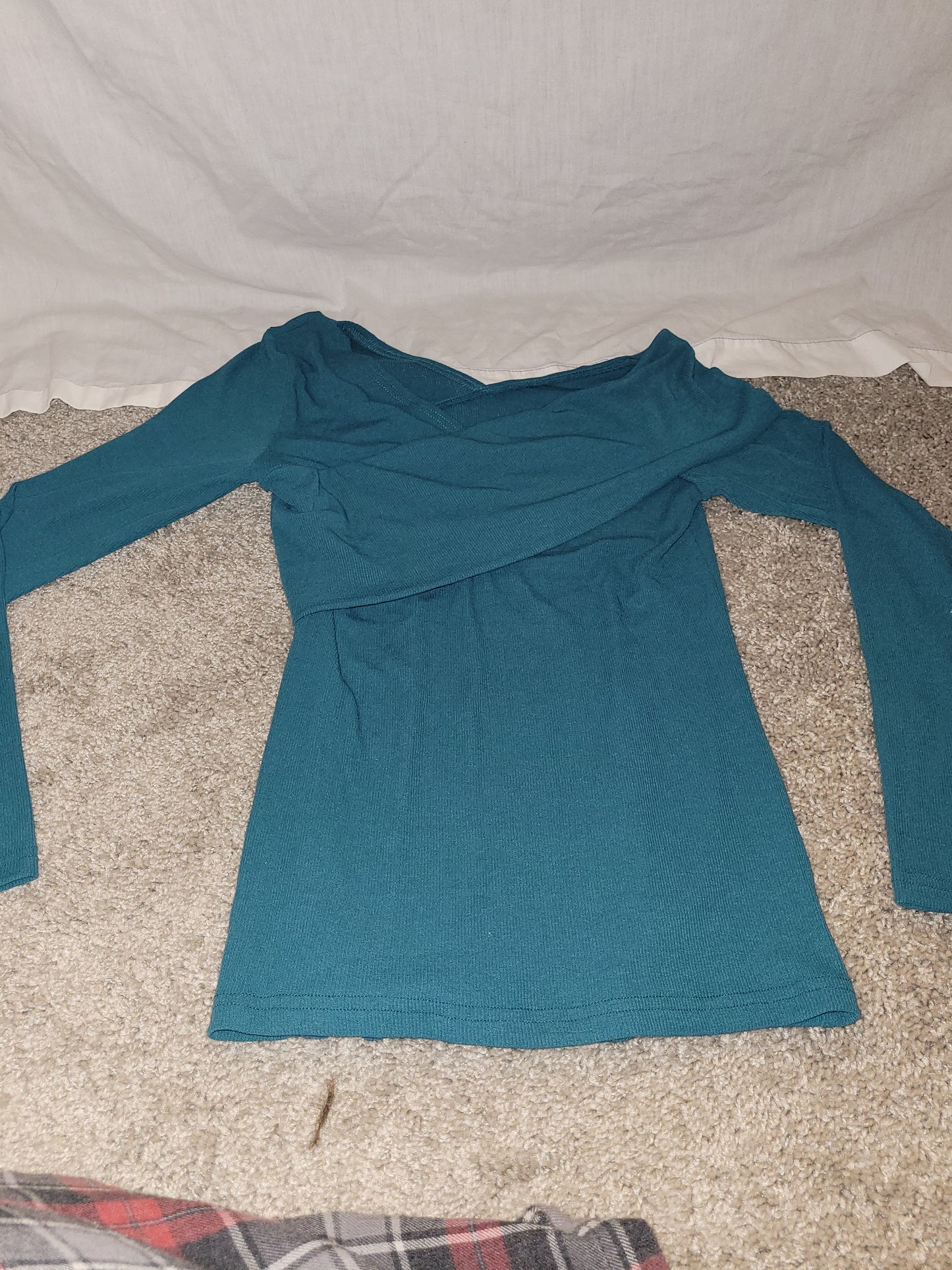 Pokwai Green V Neck Shirt
