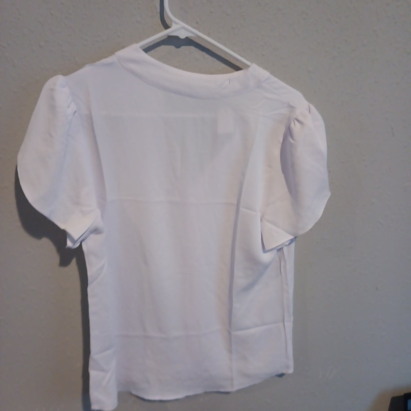White V Neck Blouse - New