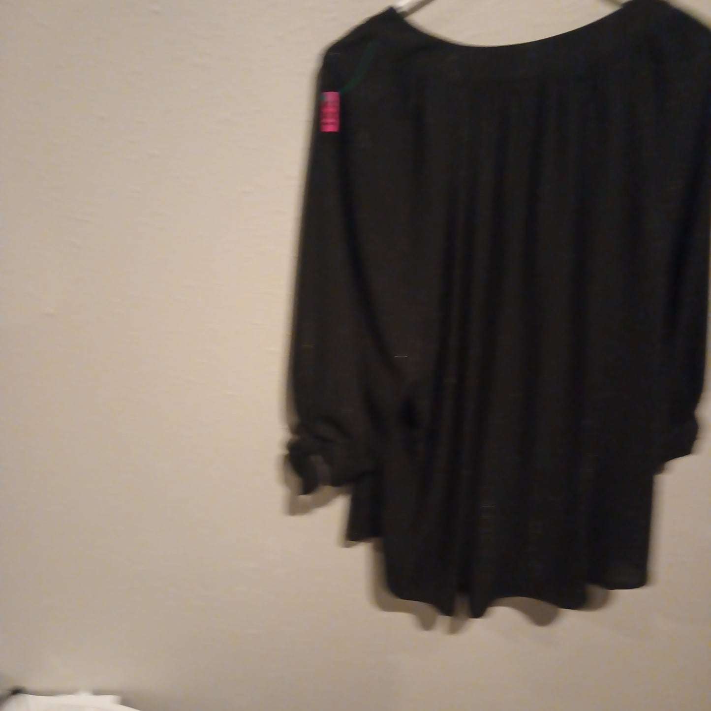 Notations Black with Threads 3/4 Sleeve Button Up Blouse - Gently Used