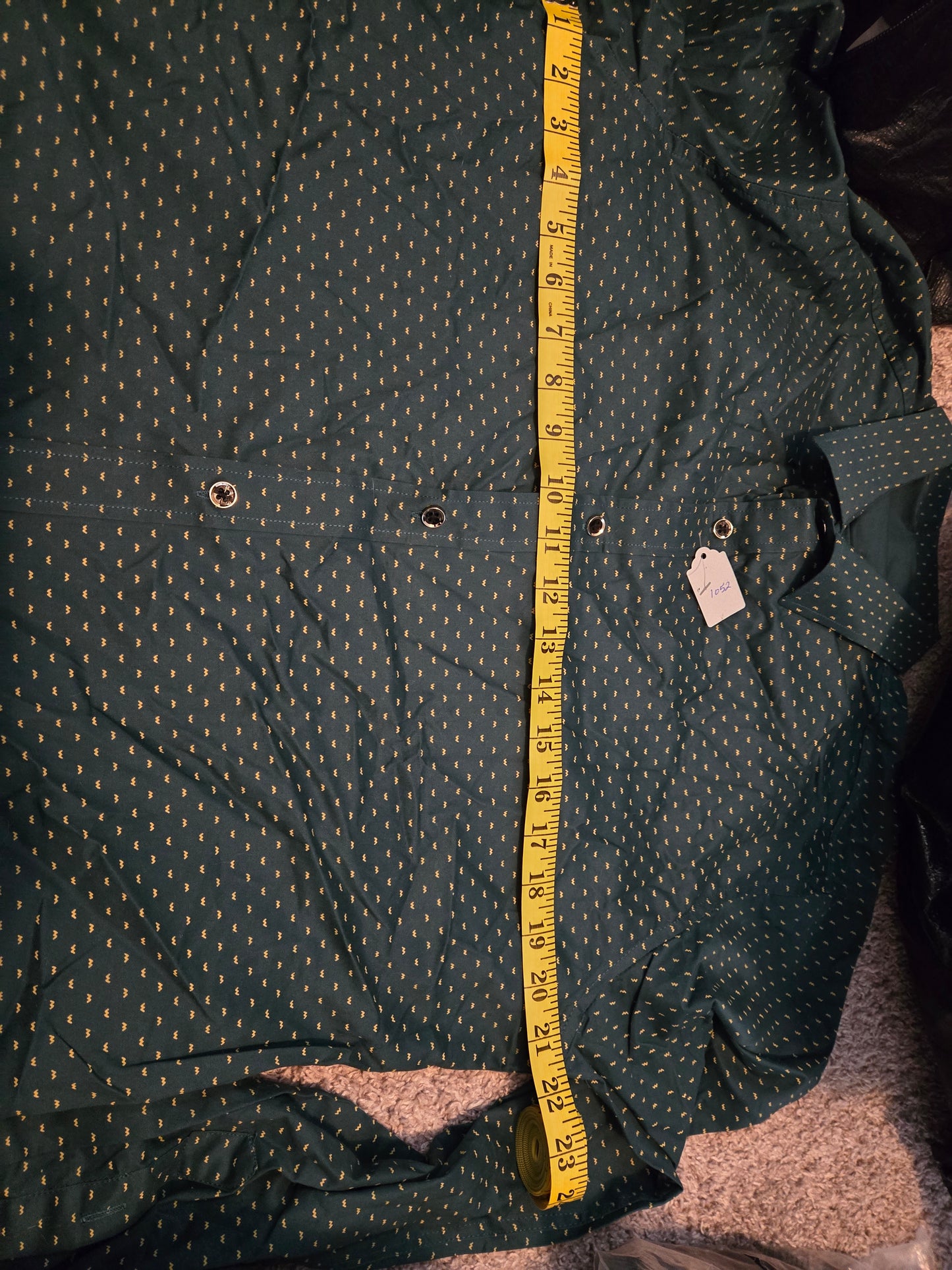 Unbranded Green Button Up Dress Shirt - New