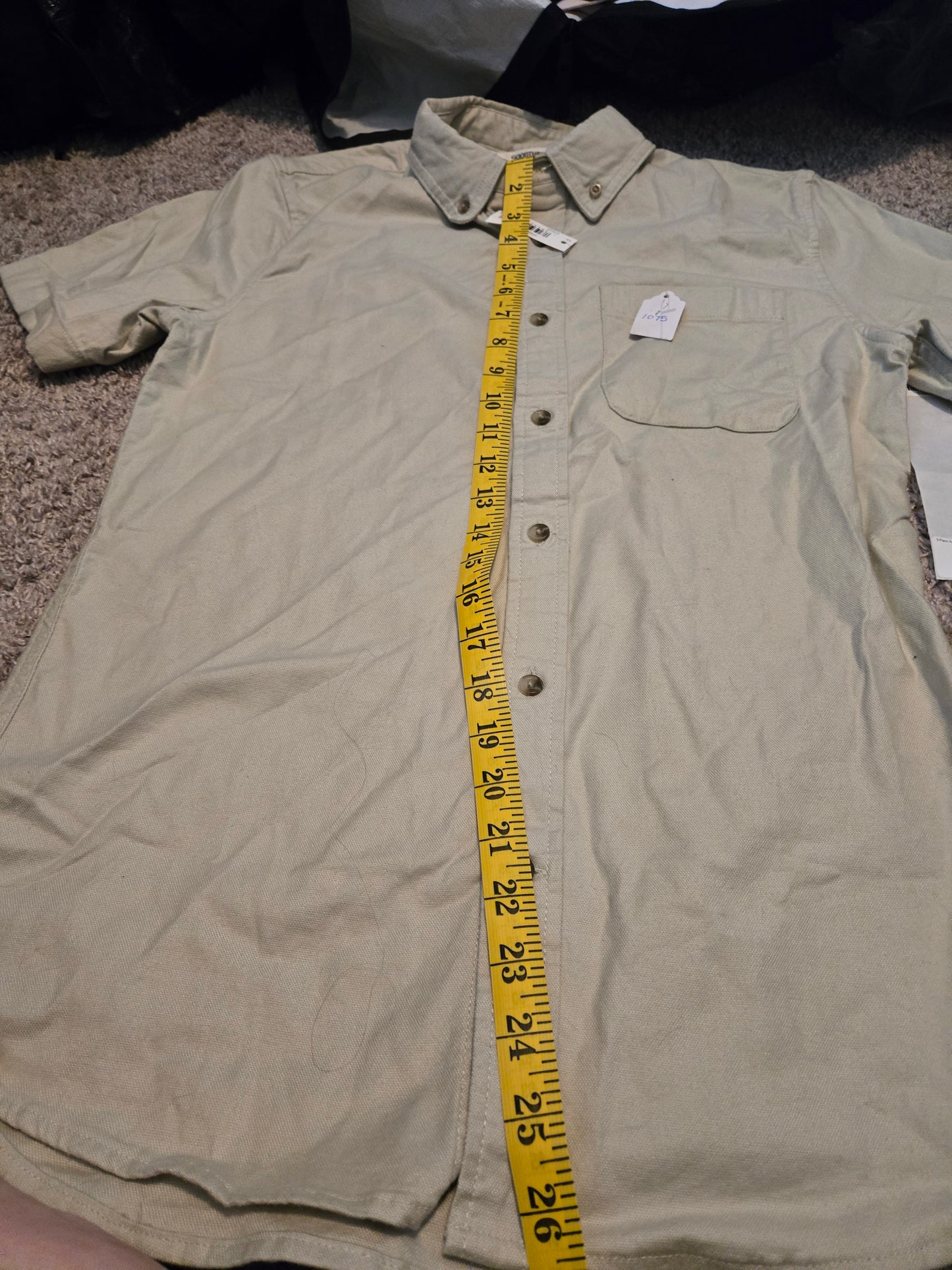 GoodThreads Beige Oxford Short Sleeve Shirt - New