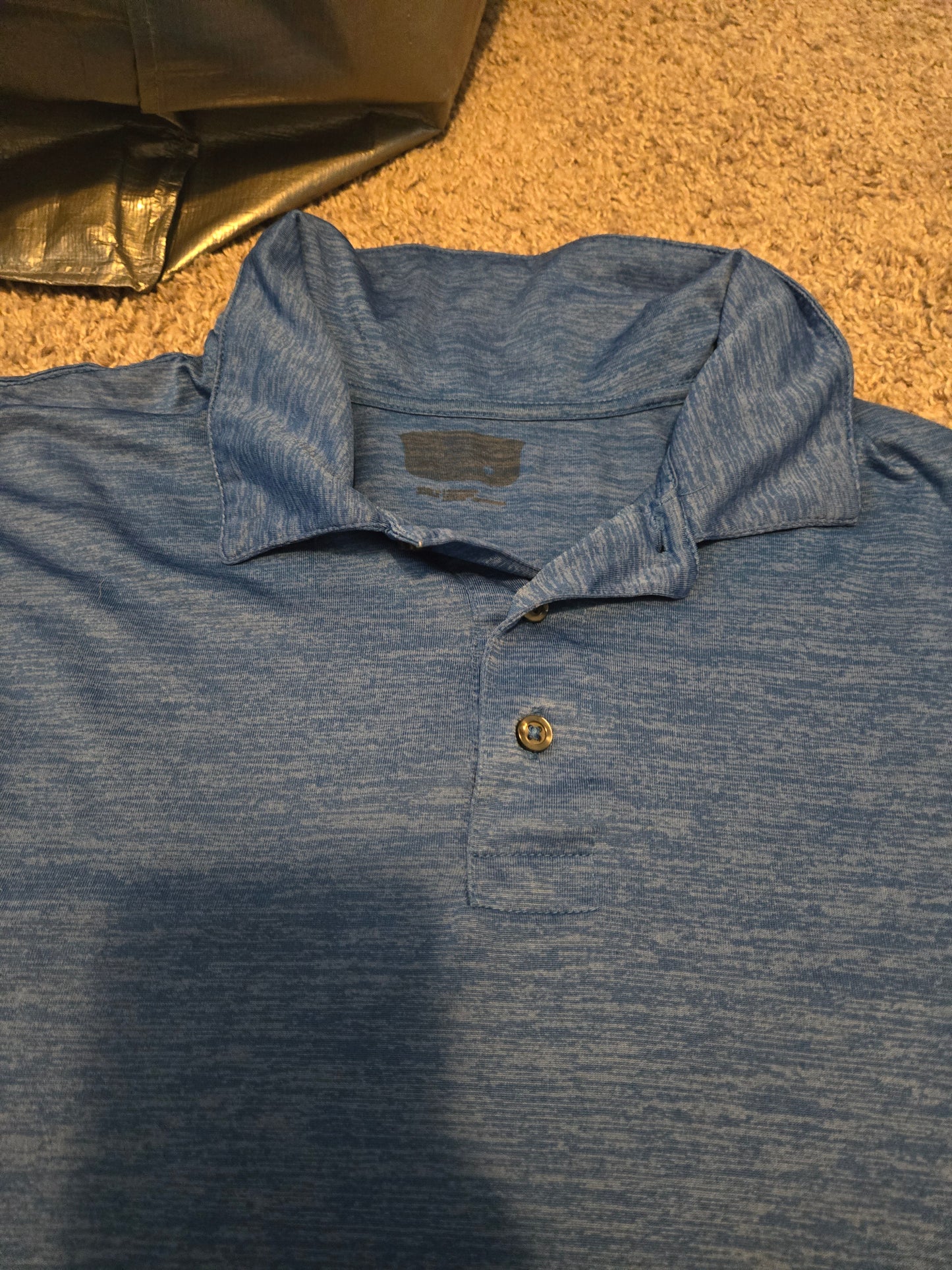 Unbranded Blue and Black Polo Short sleeve TShirt - Gently Used