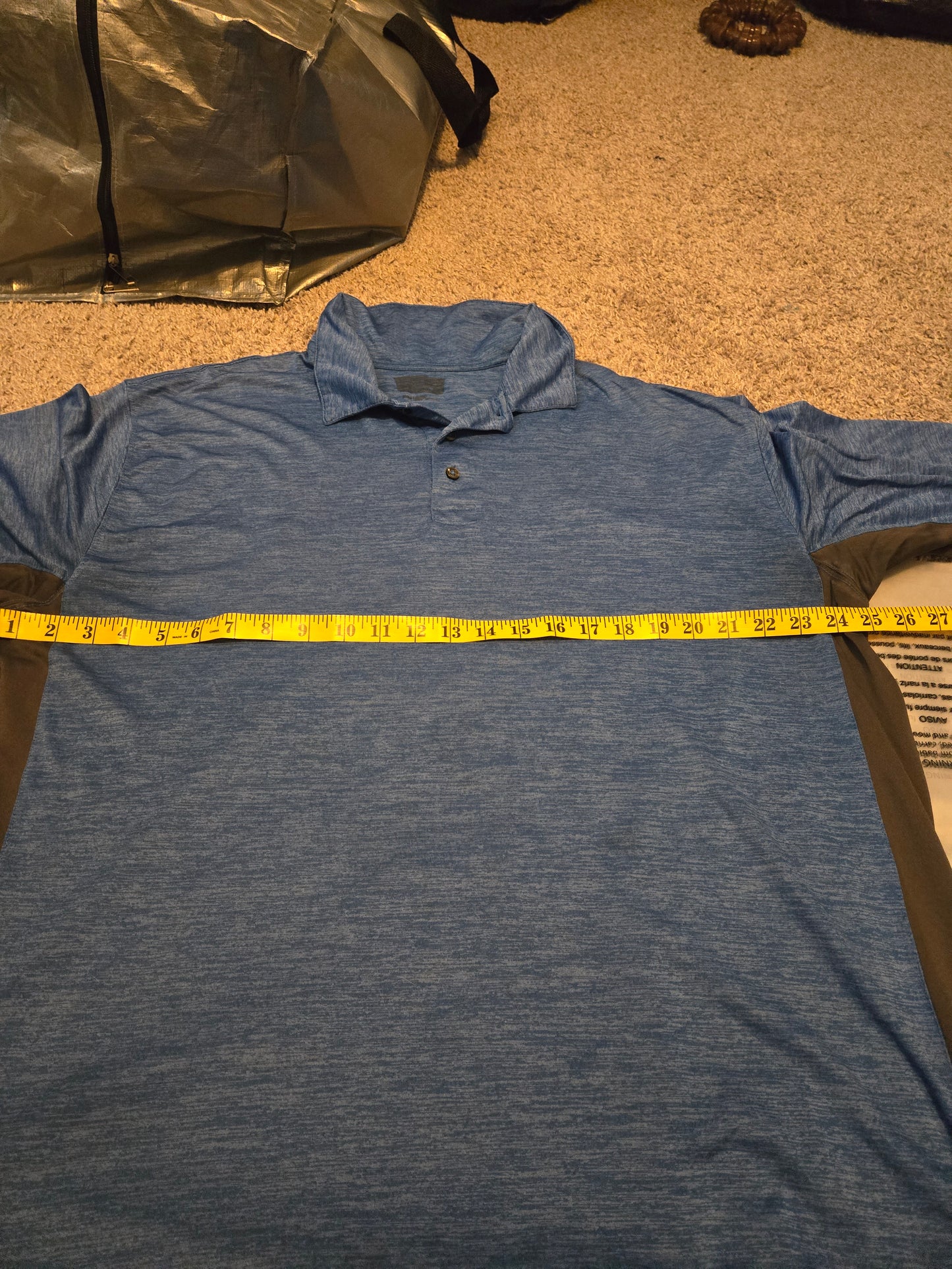 Unbranded Blue and Black Polo Short sleeve TShirt - Gently Used