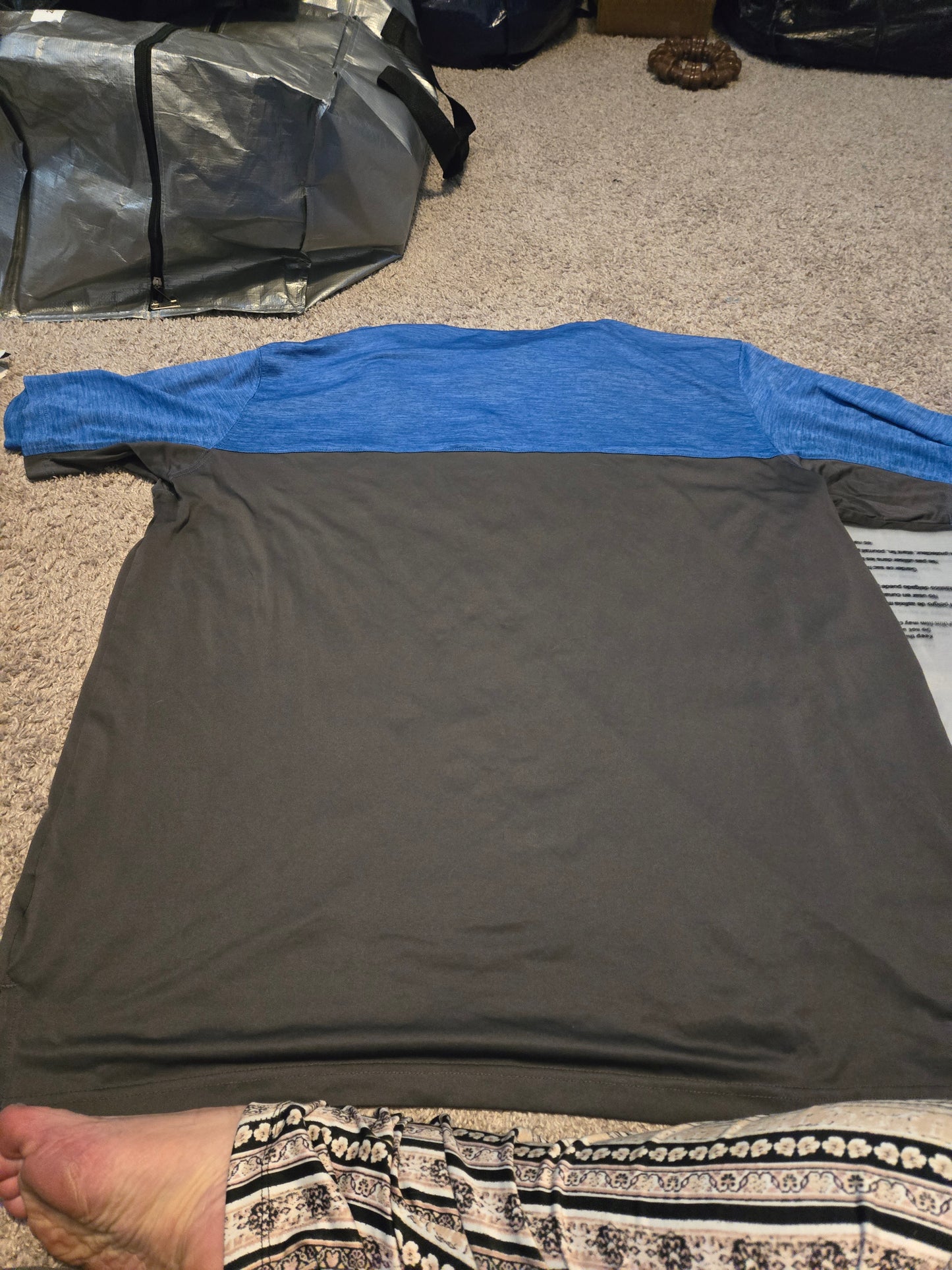 Unbranded Blue and Black Polo Short sleeve TShirt - Gently Used