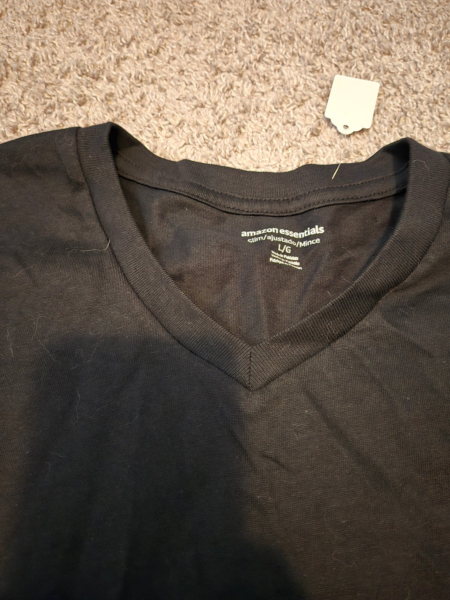 Amazon Essentials Black Short Sleeve Shirt - New