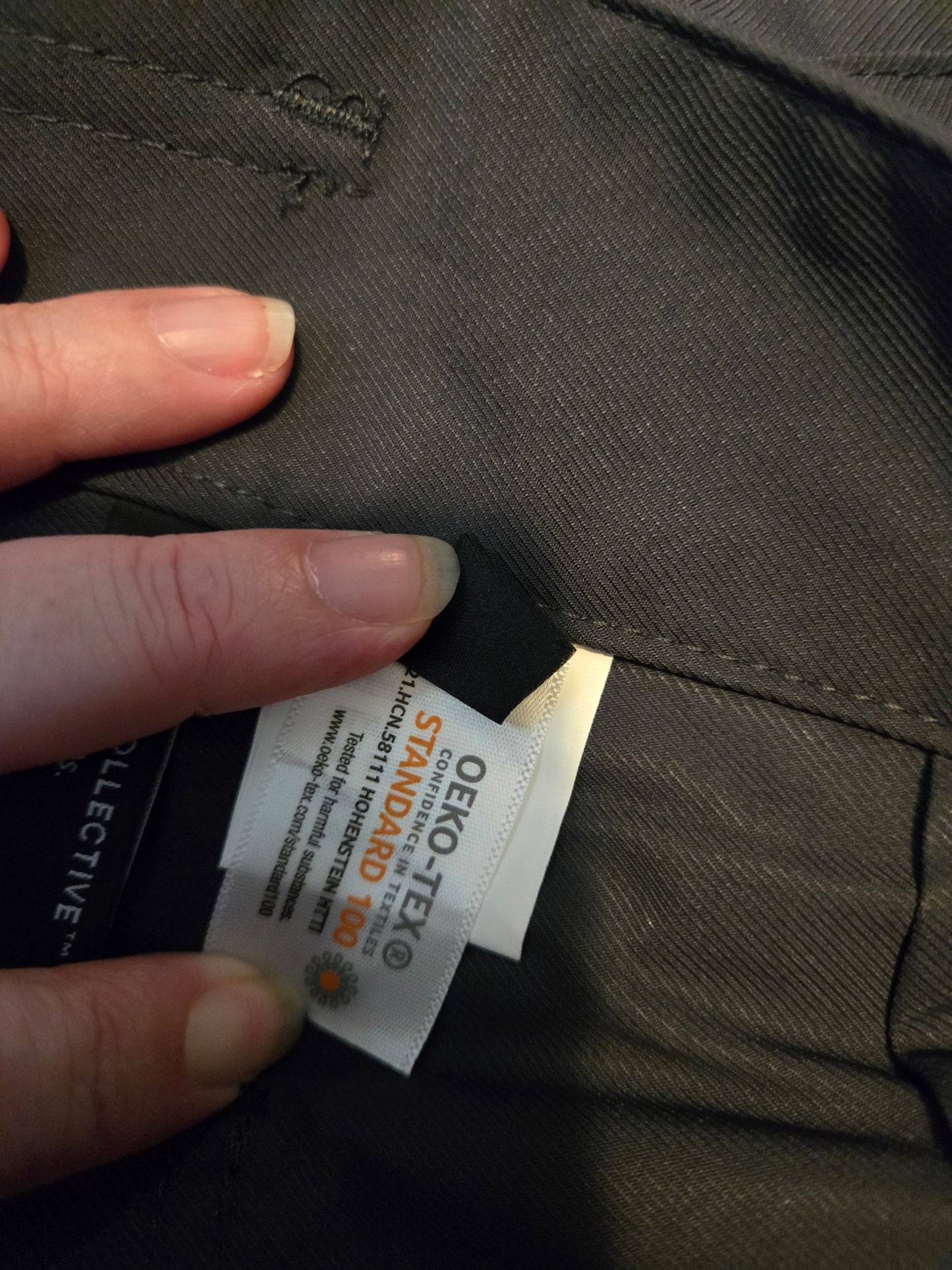 Oeko-Tex Dark Gray Cargo Pants
