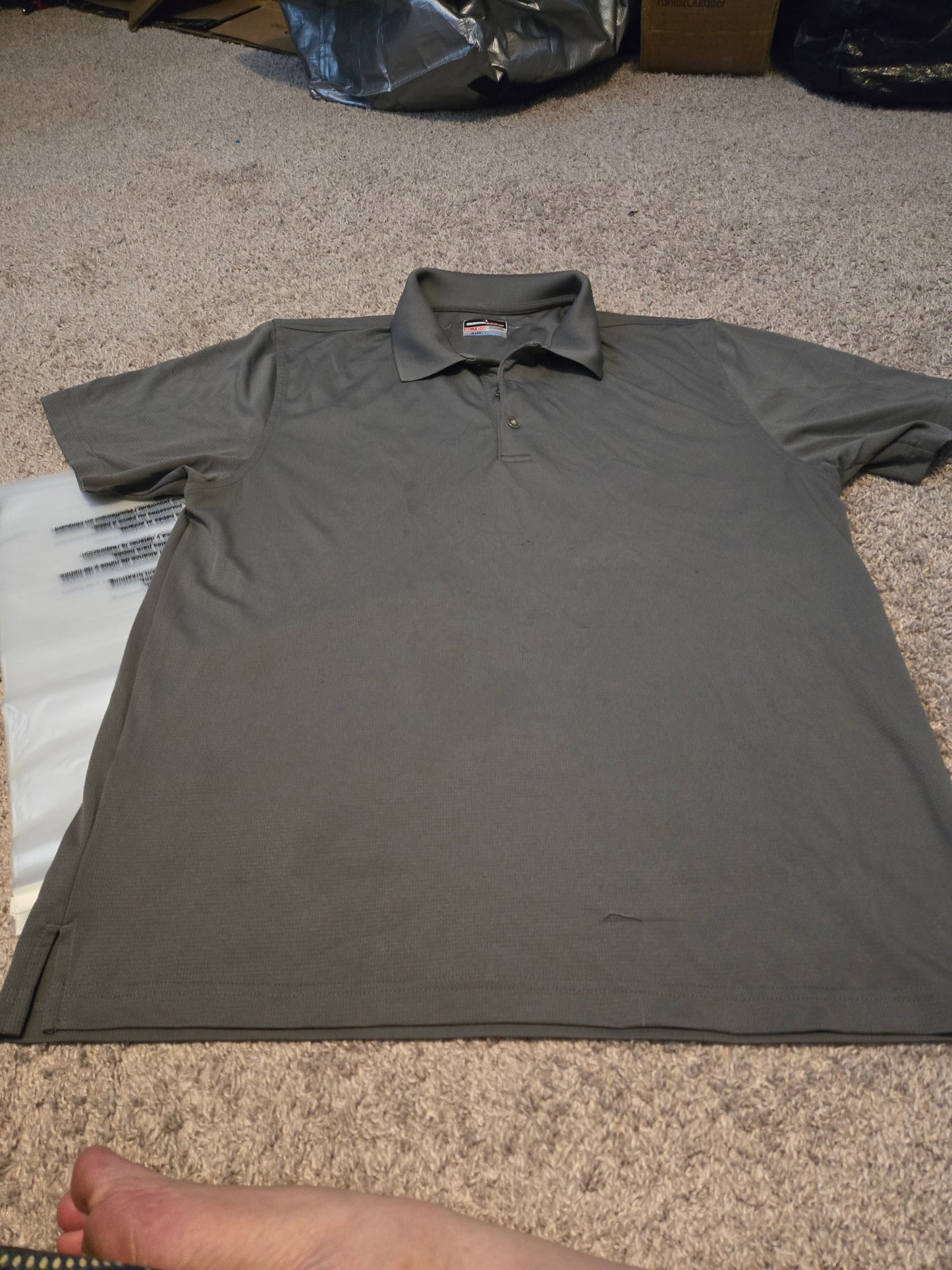 Grand Slam Performance Gray Polo Short Sleeve Shirt - Gently Used