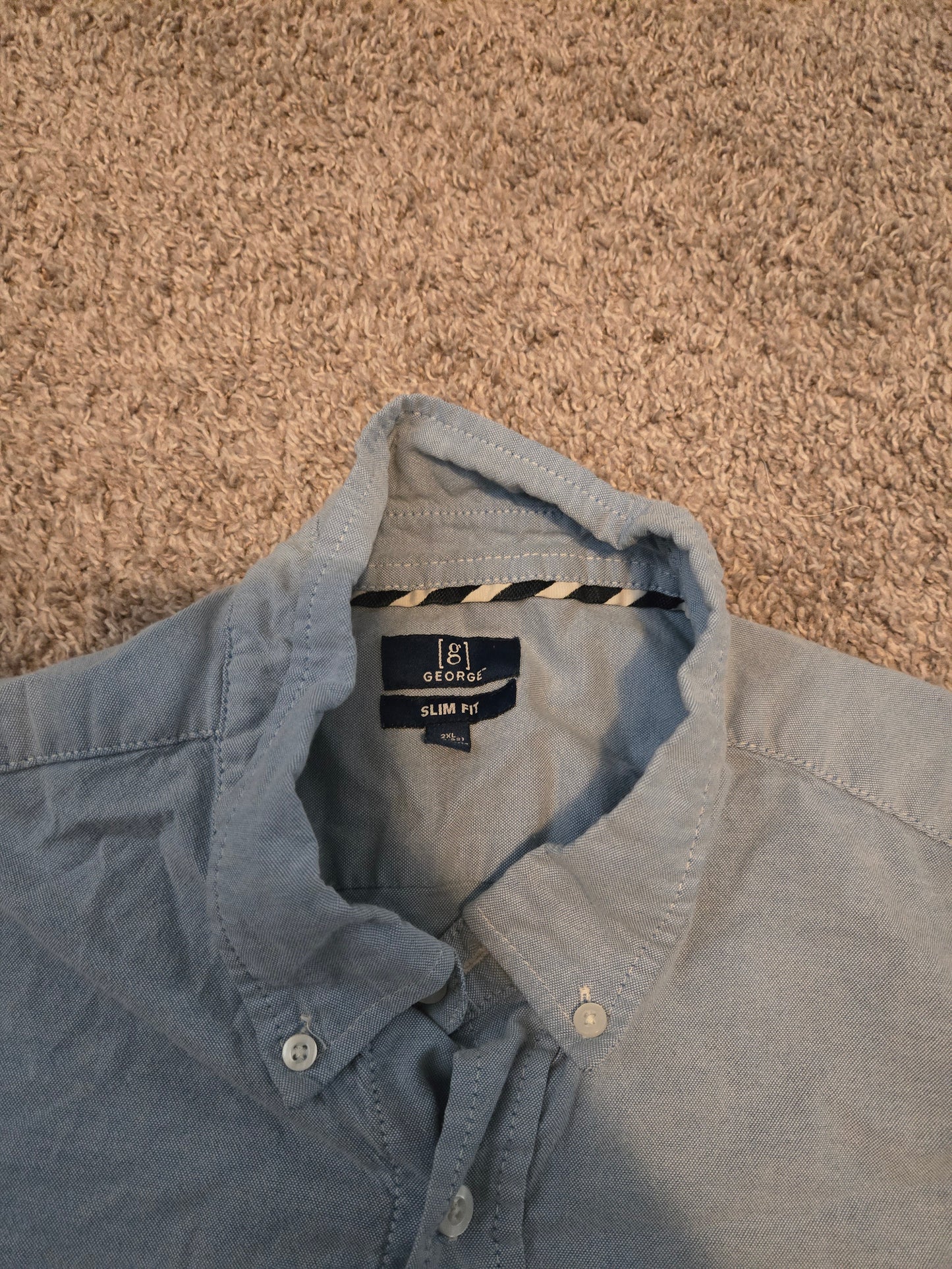 George Light Blue Long Sleeve Button Up Shirt - Gently Used