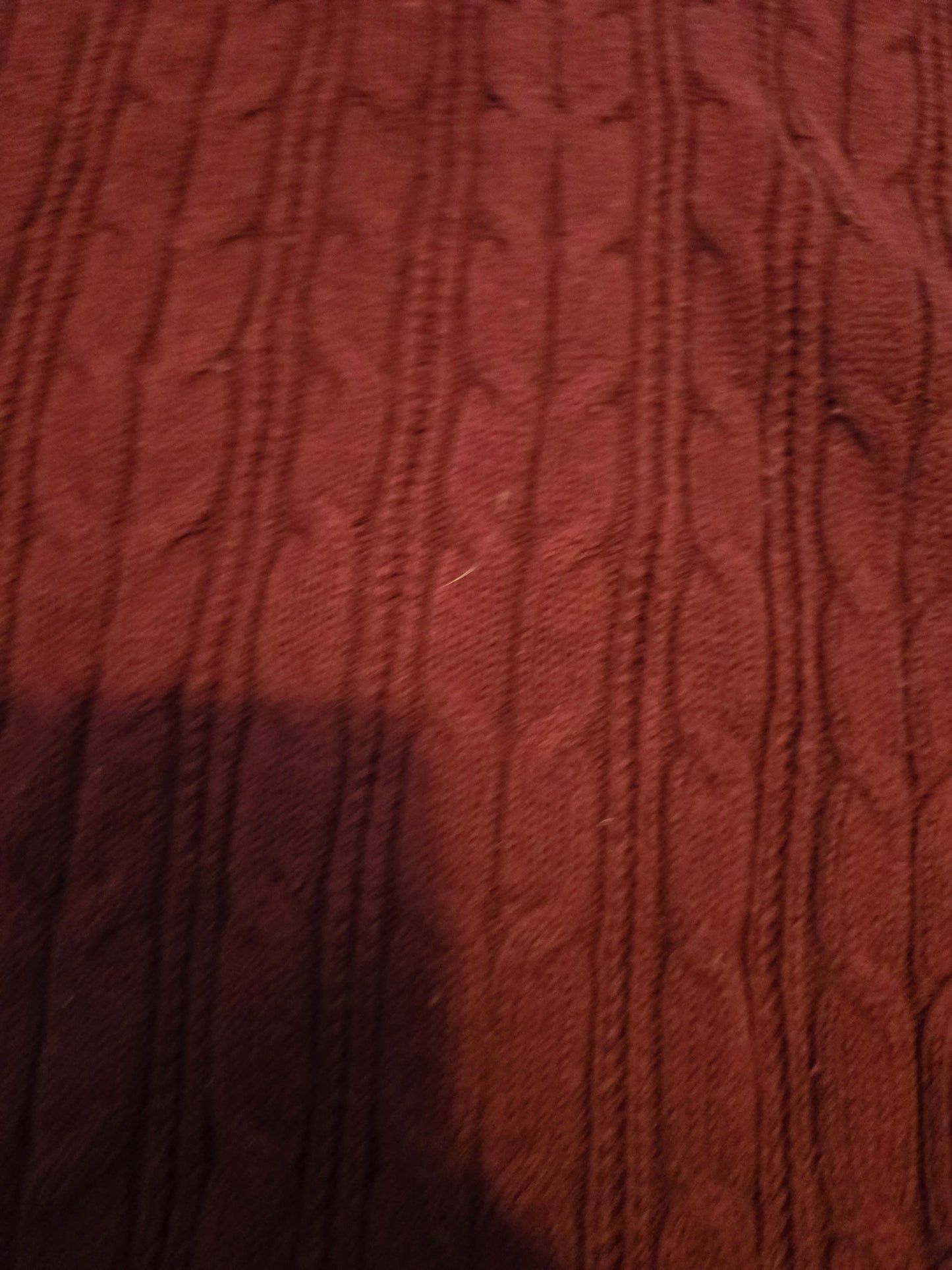 St John's Bay Maroon Purple Knit Sweater - Gently Used