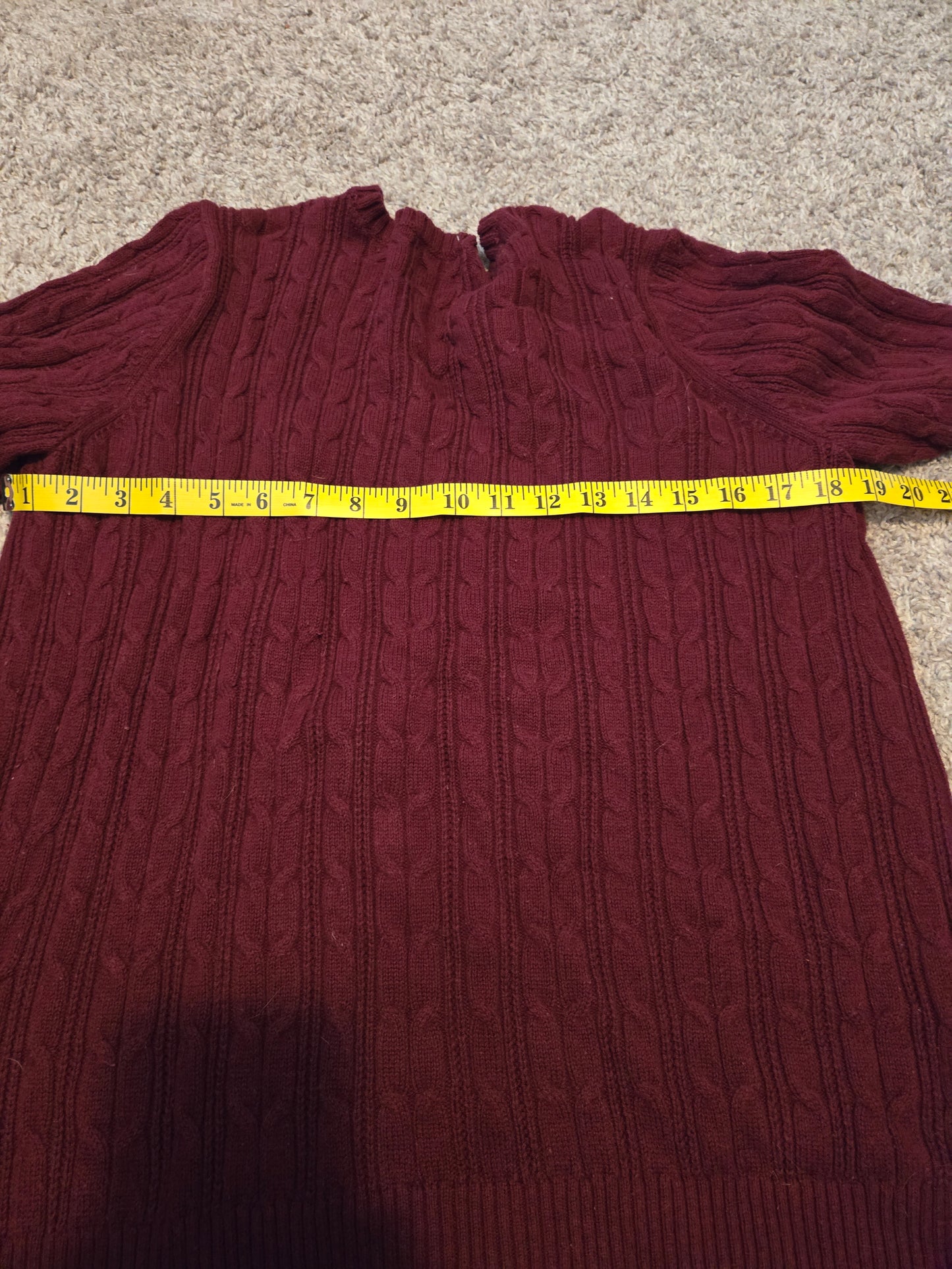 St John's Bay Maroon Purple Knit Sweater - Gently Used