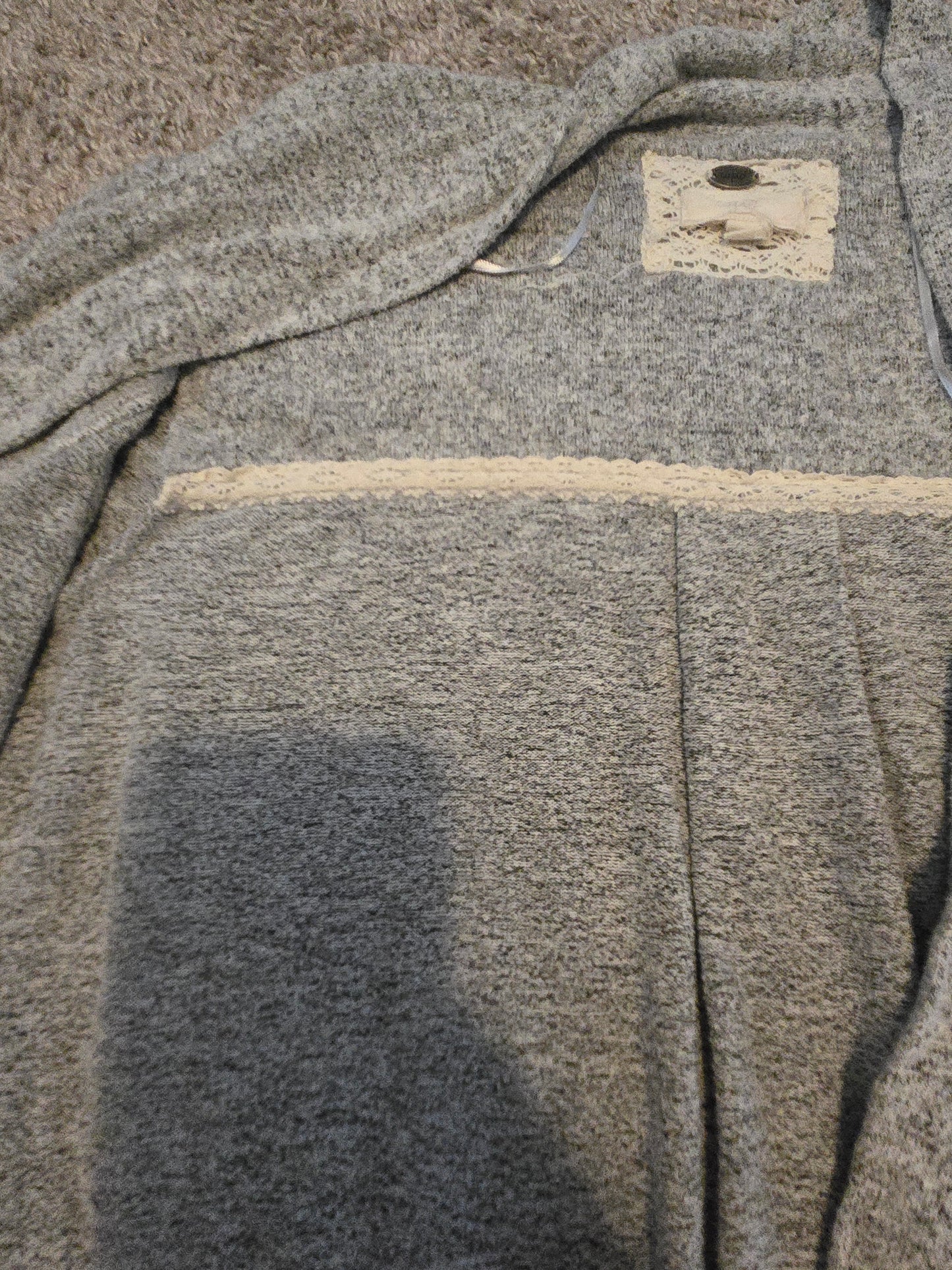Cupio Open Front Gray Sweater - Gently Used