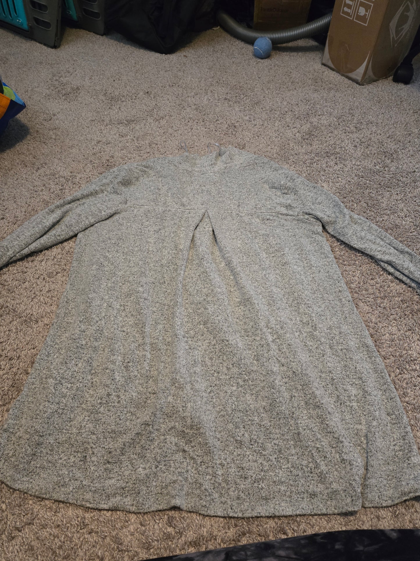 Cupio Open Front Gray Sweater - Gently Used