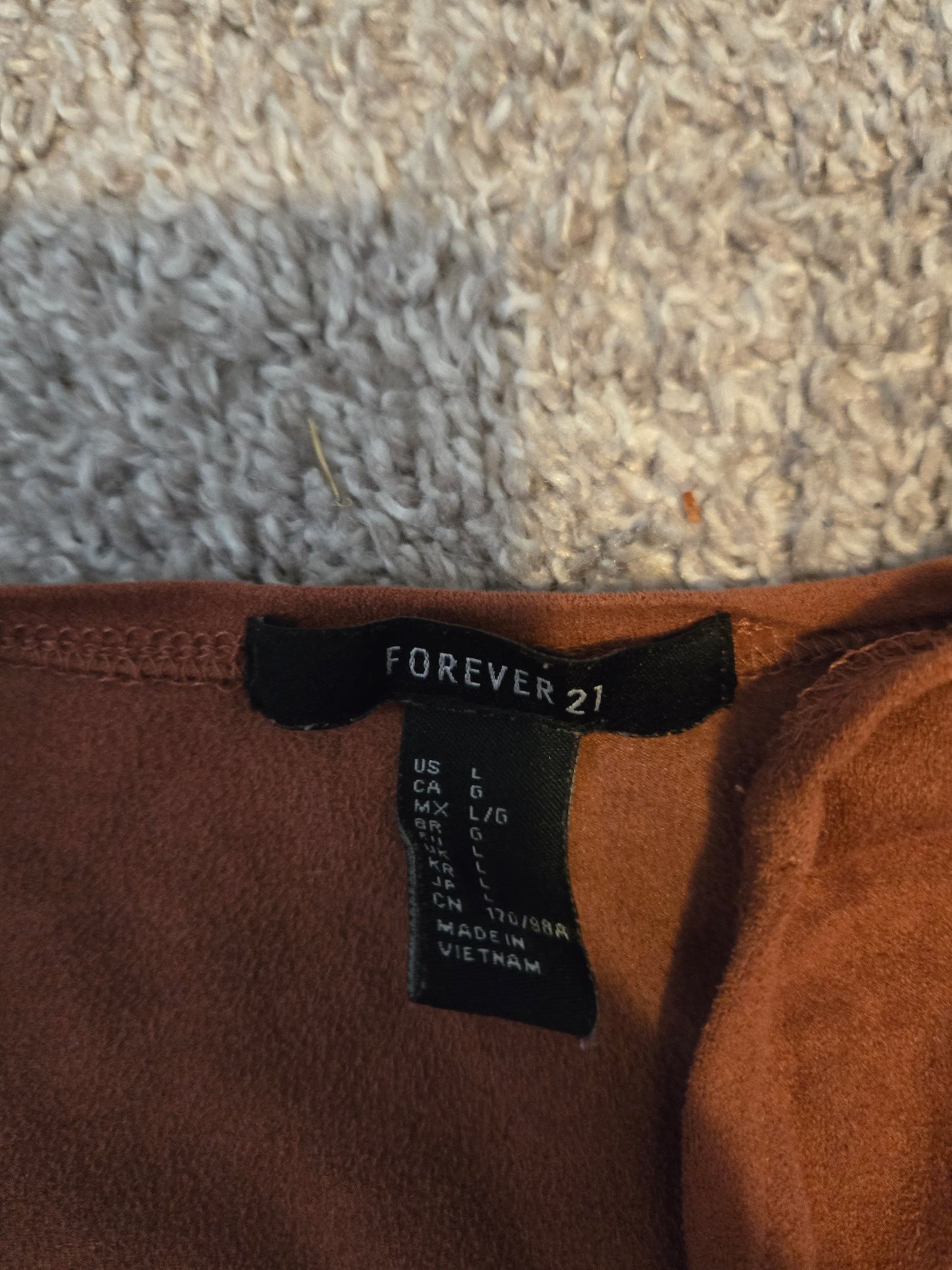 Forever 21 Brown Short Sleeve Cardigan Style Shirt - Gently Used