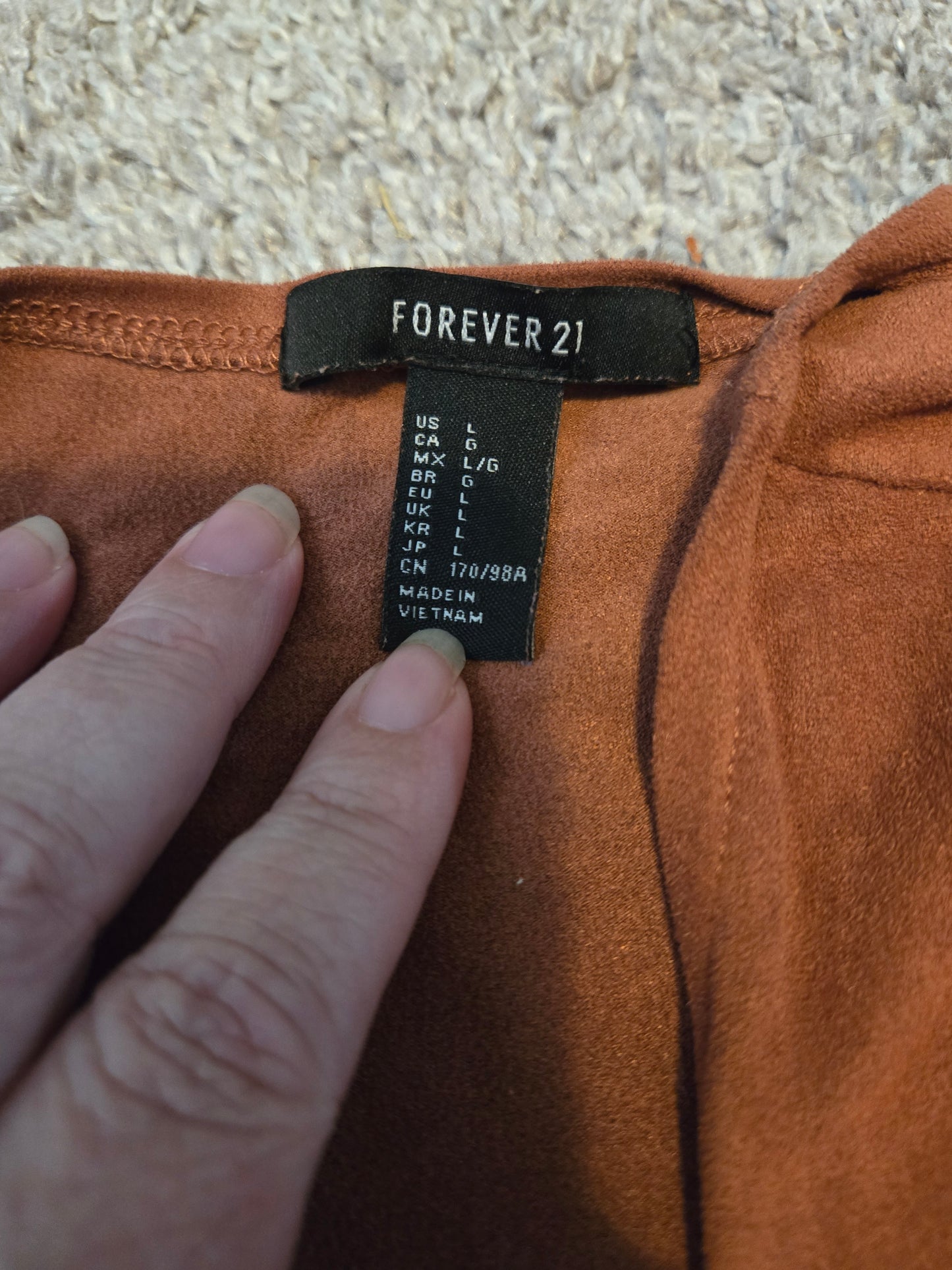Forever 21 Brown Short Sleeve Cardigan Style Shirt - Gently Used