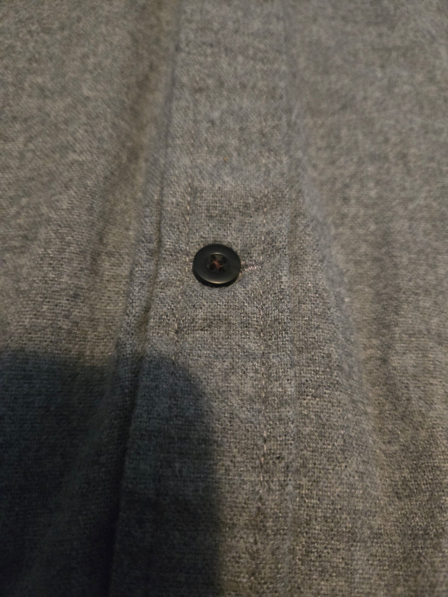 St John's Bay Gray Button Up Long Sleeve Shirt - New with Tags