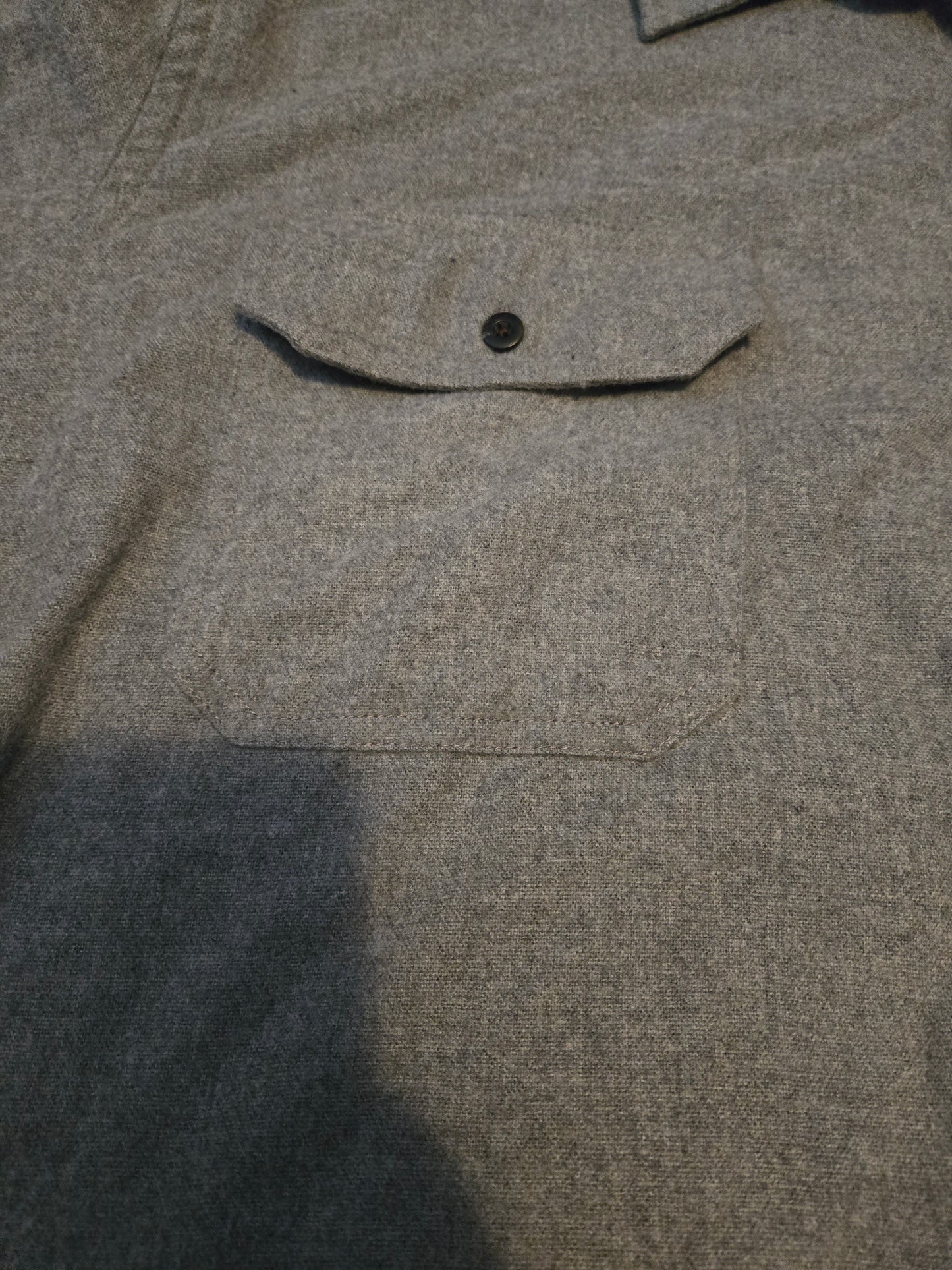 St John's Bay Gray Button Up Long Sleeve Shirt - New with Tags