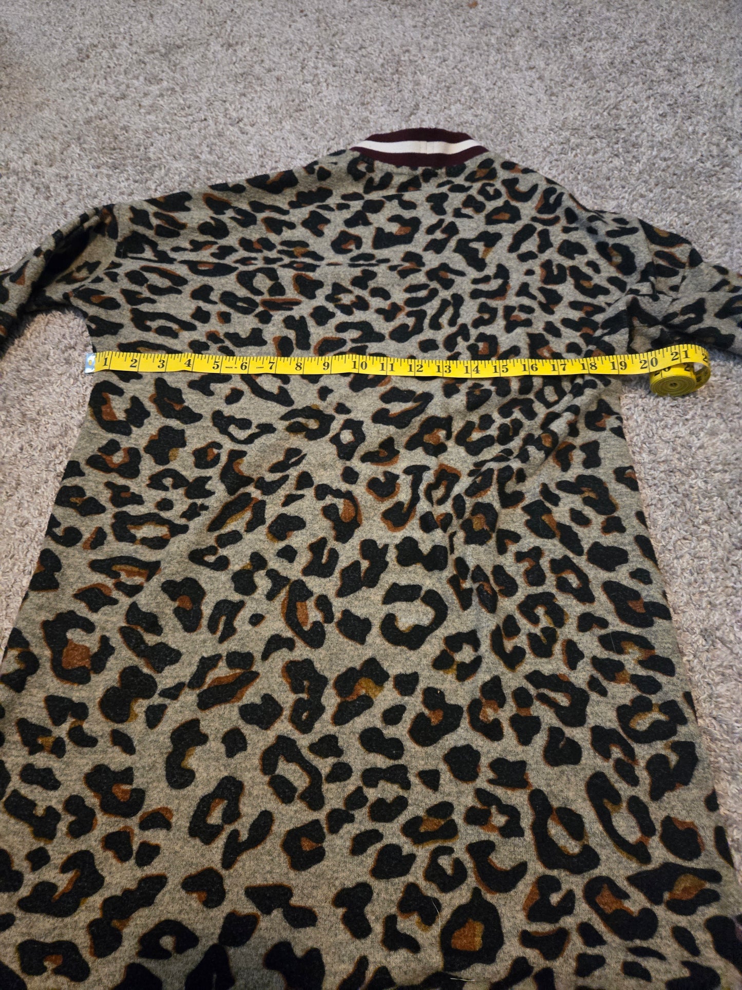Massini Animal Print Long Sleeve Open Front Cardigan Style Sweater - Gently Used