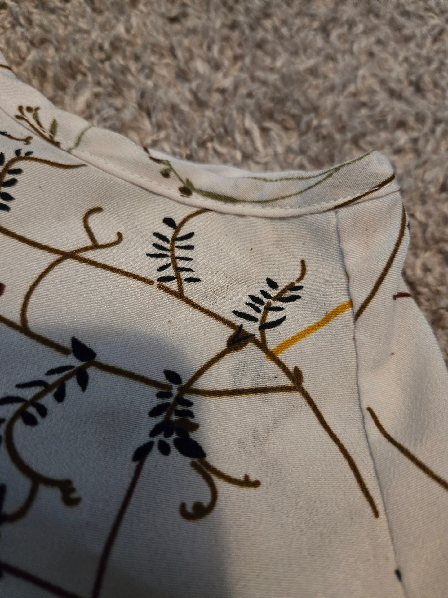 Shein Sleeveless Tank Top Brown and Beige Floral - Gently Used