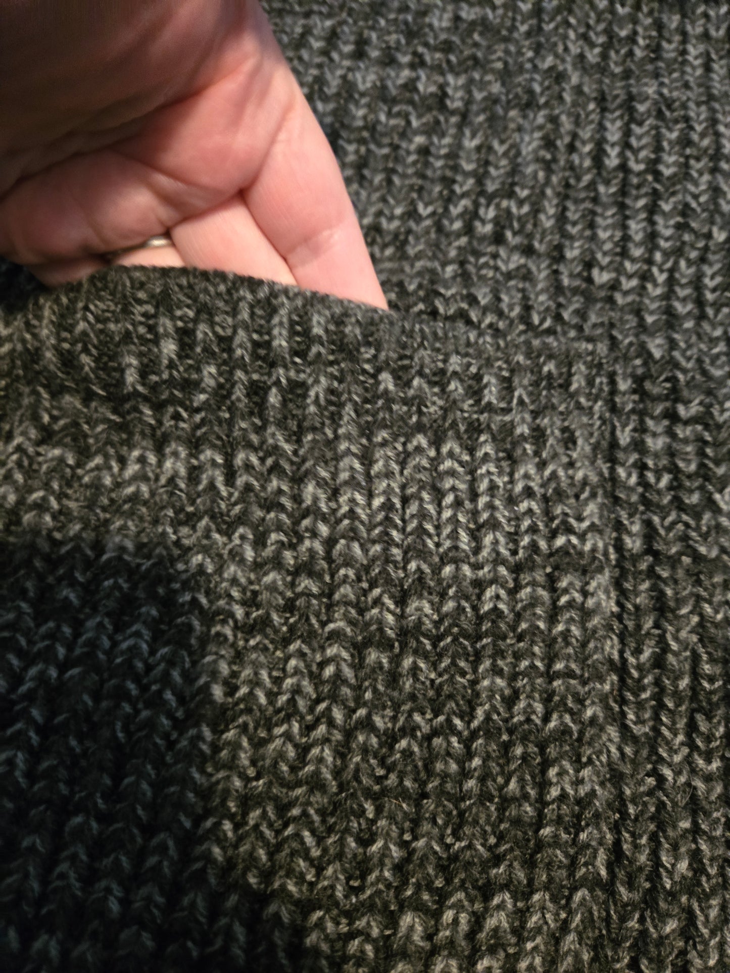 St John's Bay Gray Knit Long Sleeve Cardigan - Gently Used