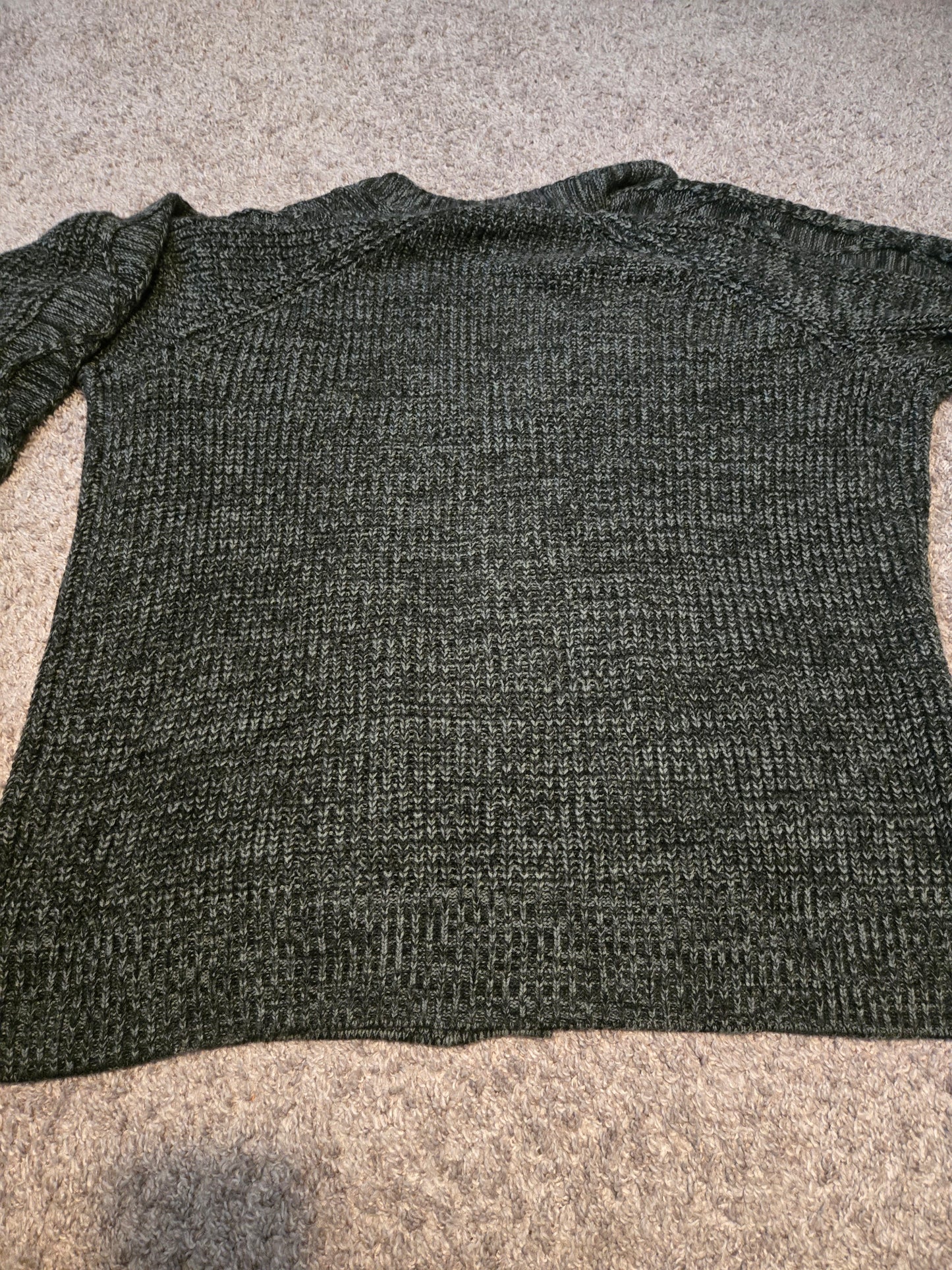 St John's Bay Gray Knit Long Sleeve Cardigan - Gently Used