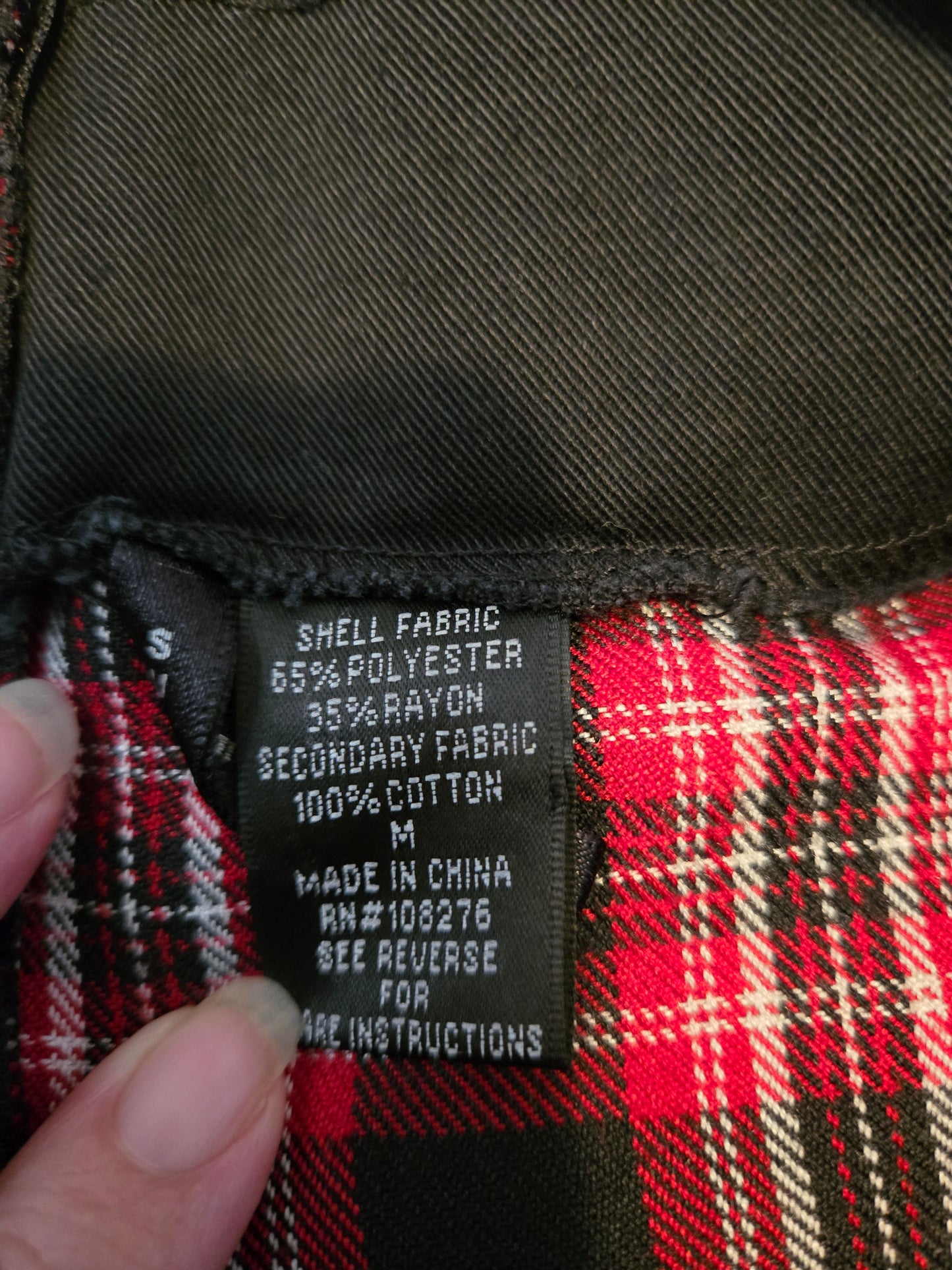 Red and Black Plaid Mini Skirt - Gently Used