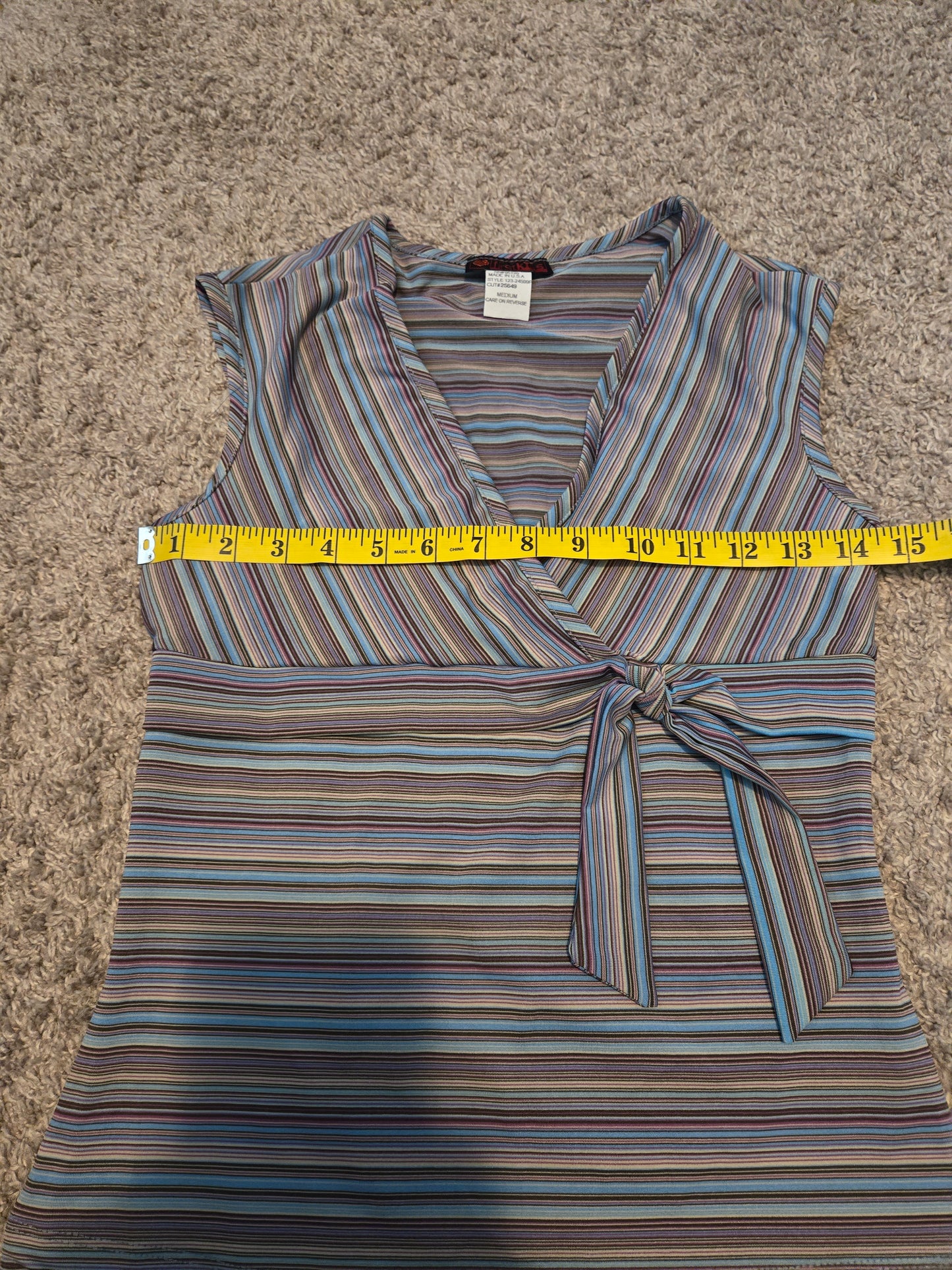 First Kiss Sleeveless Multicolor Shirt - Gently Used