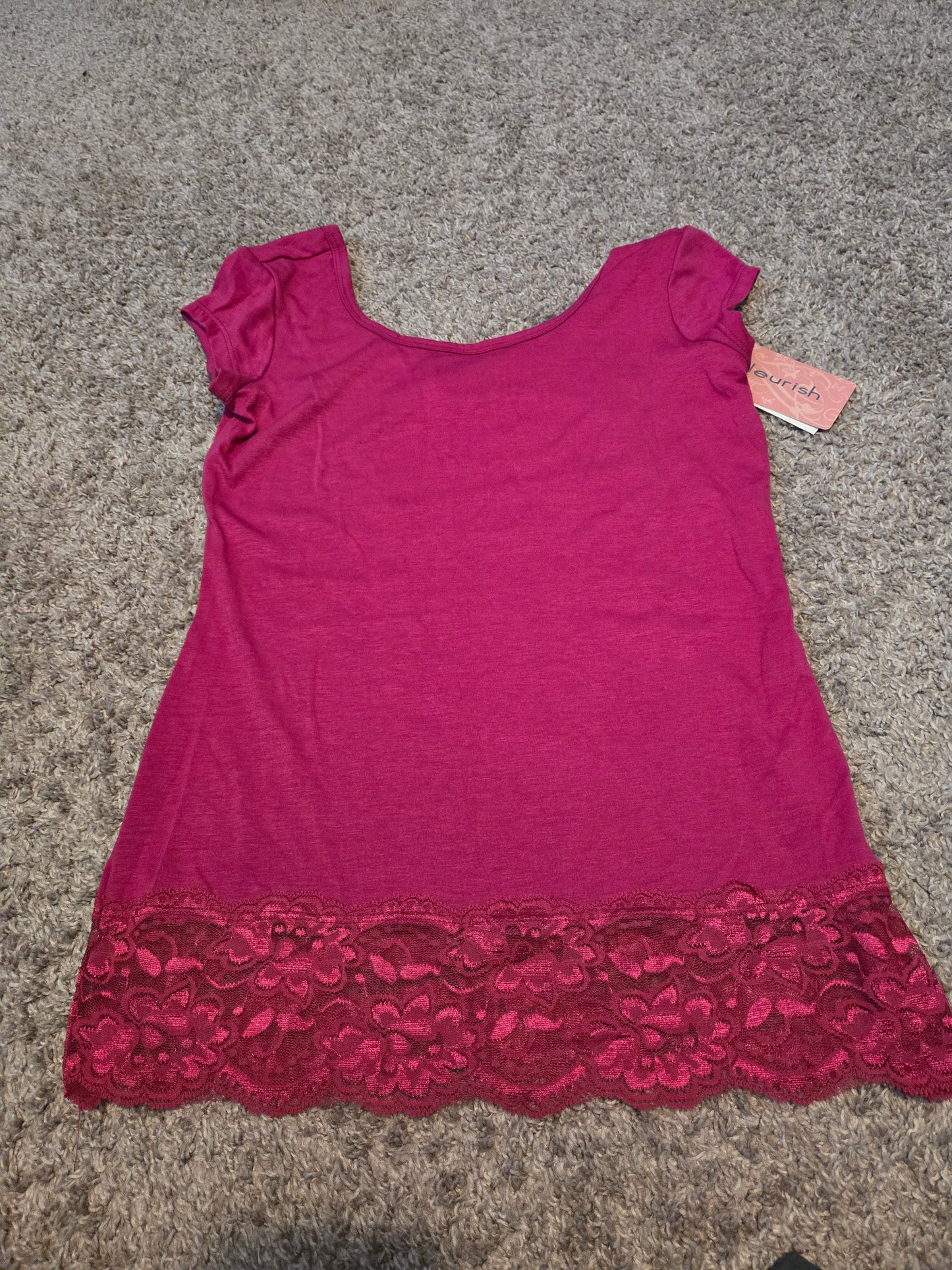 Fleurish Pink Short Sleeve Shirt - New with Tag