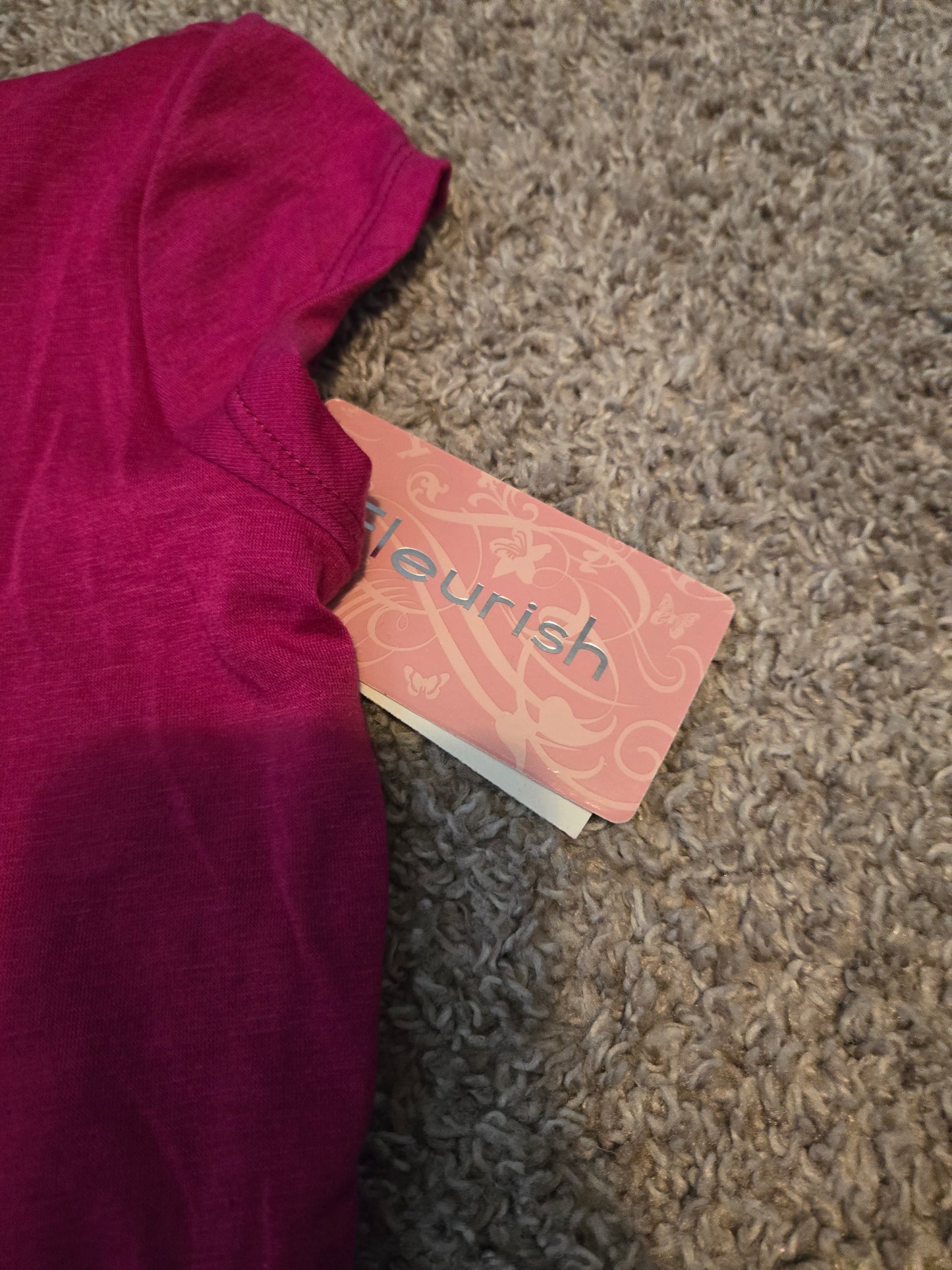 Fleurish Pink Short Sleeve Shirt - New with Tag