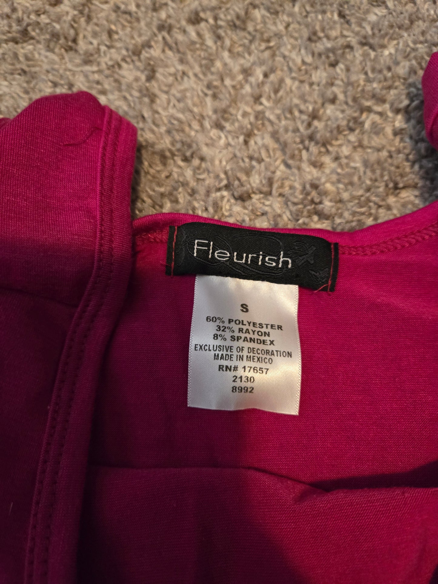Fleurish Pink Short Sleeve Shirt - New with Tag