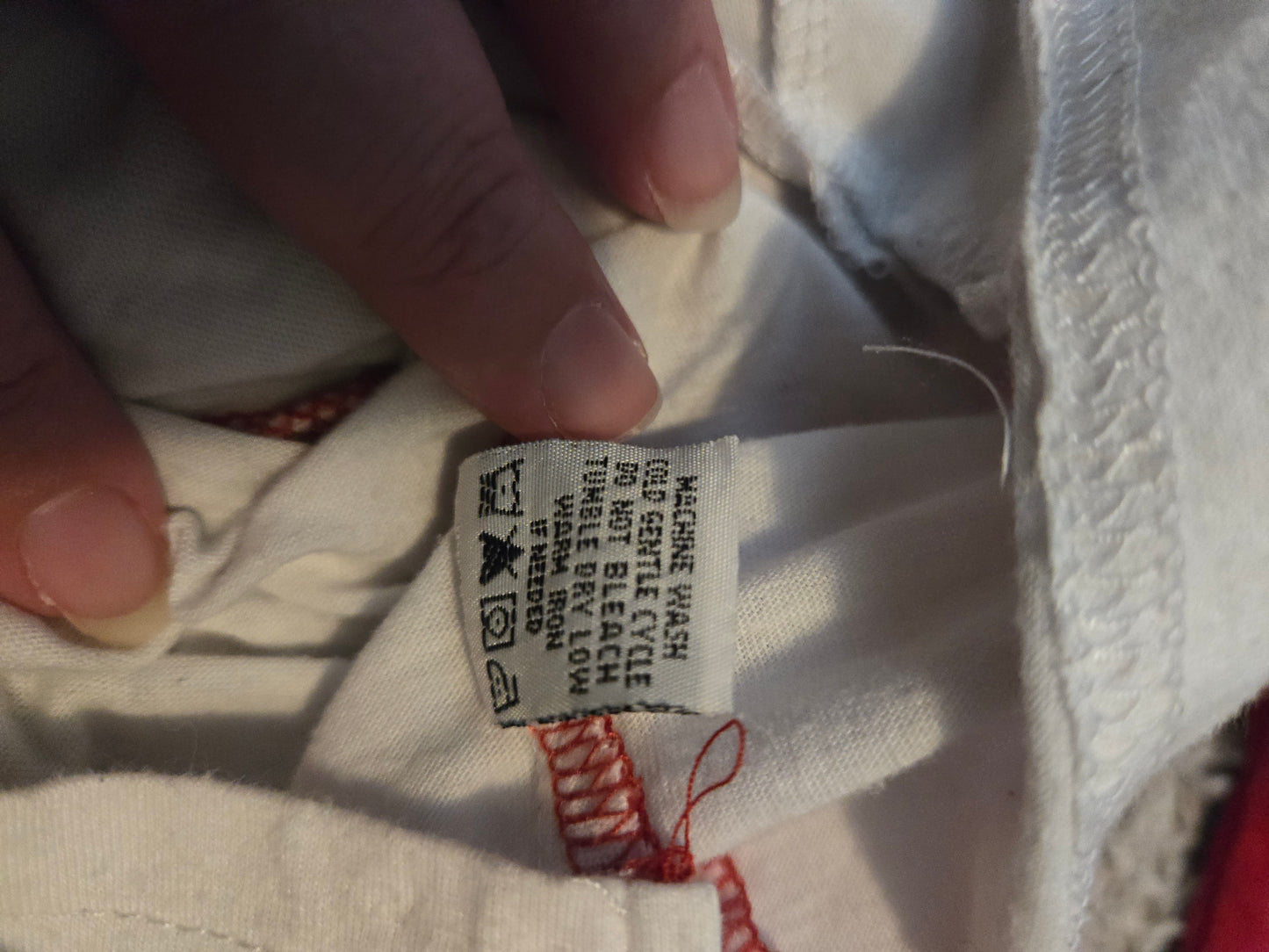 Carbon Savage Red and White Short Sleeve Hoodie