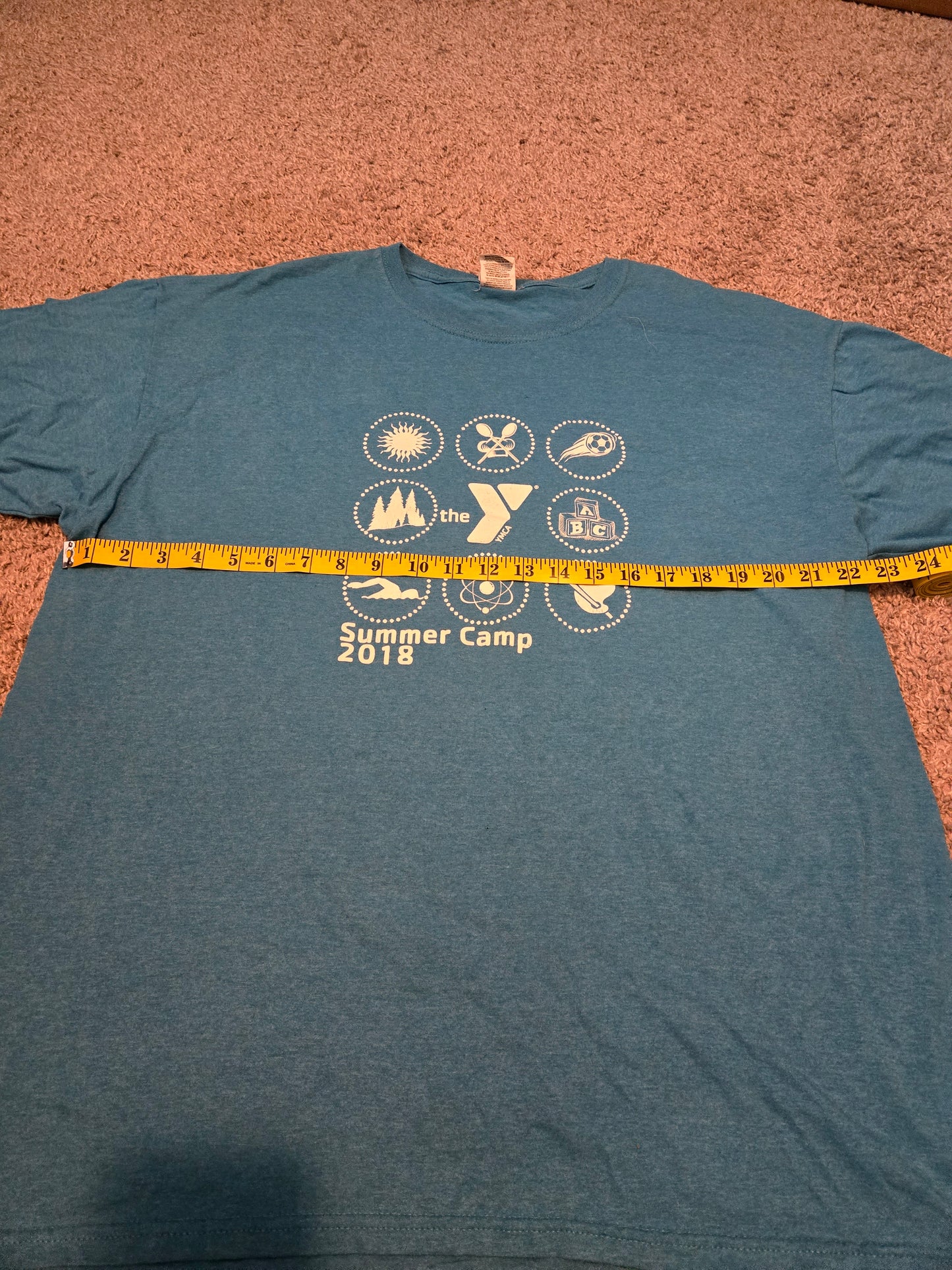 Blue YMCA 2018 Summer Camp Short Sleeve Shirt