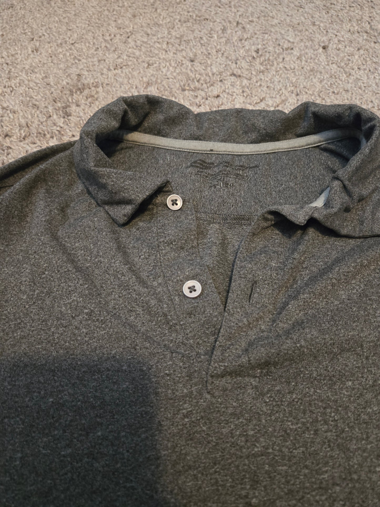 Gray Sketchers Short Sleeve Polo Shirt