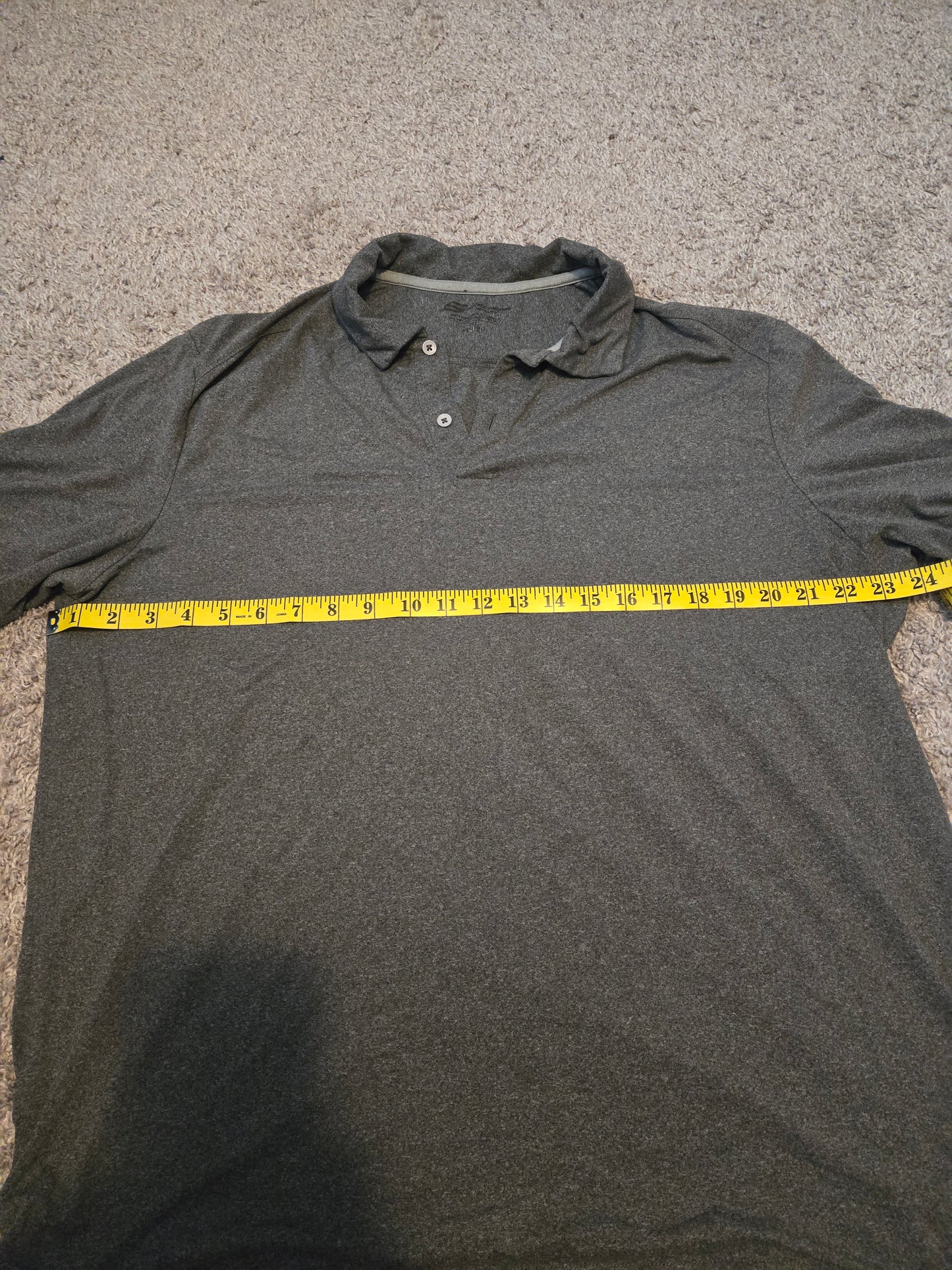 Gray Sketchers Short Sleeve Polo Shirt