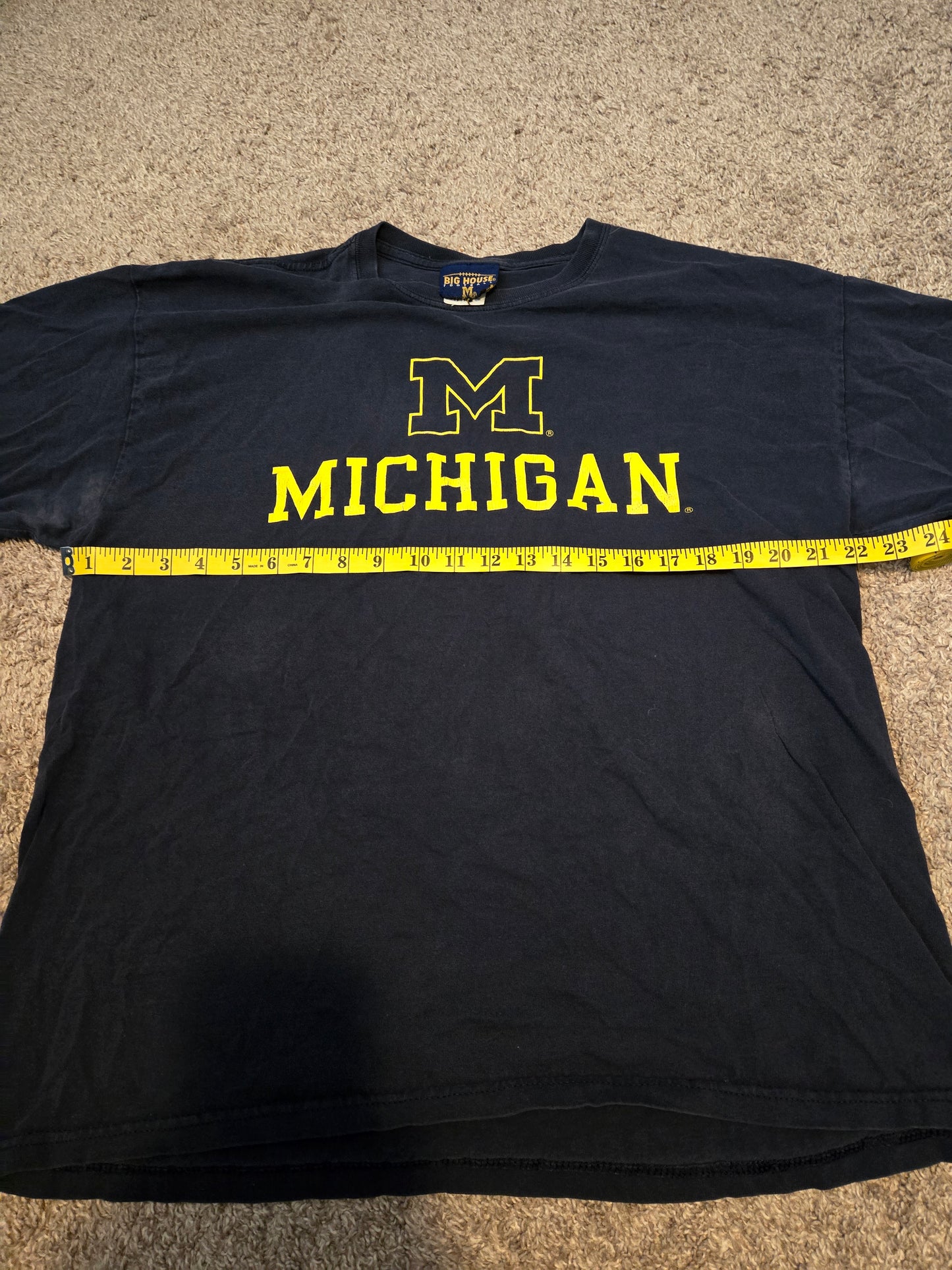 Univ. Michigan Black Short Sleeve TShirt