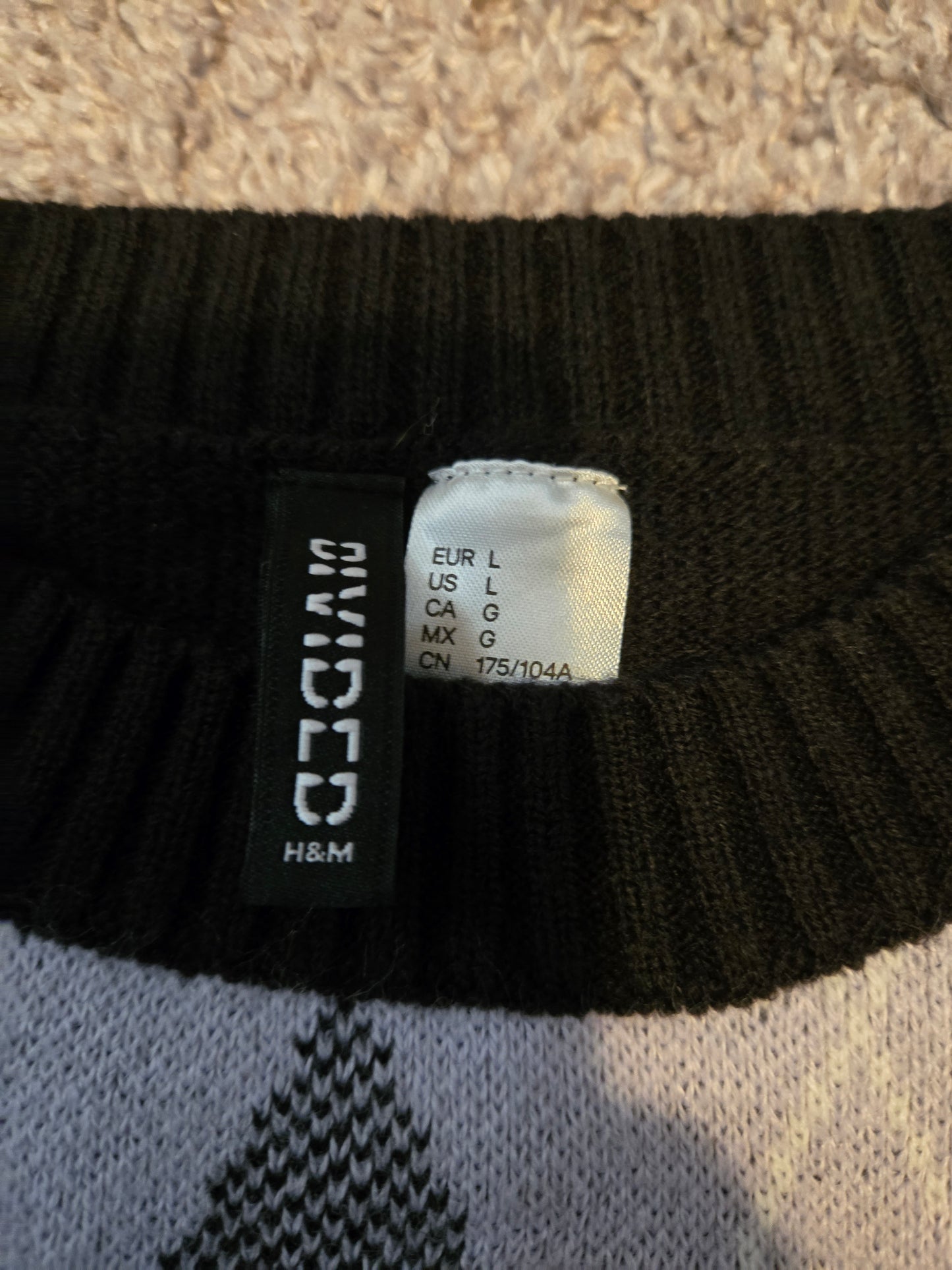 Divided Black and Gray Geometric Sleeveless Sweater Vest