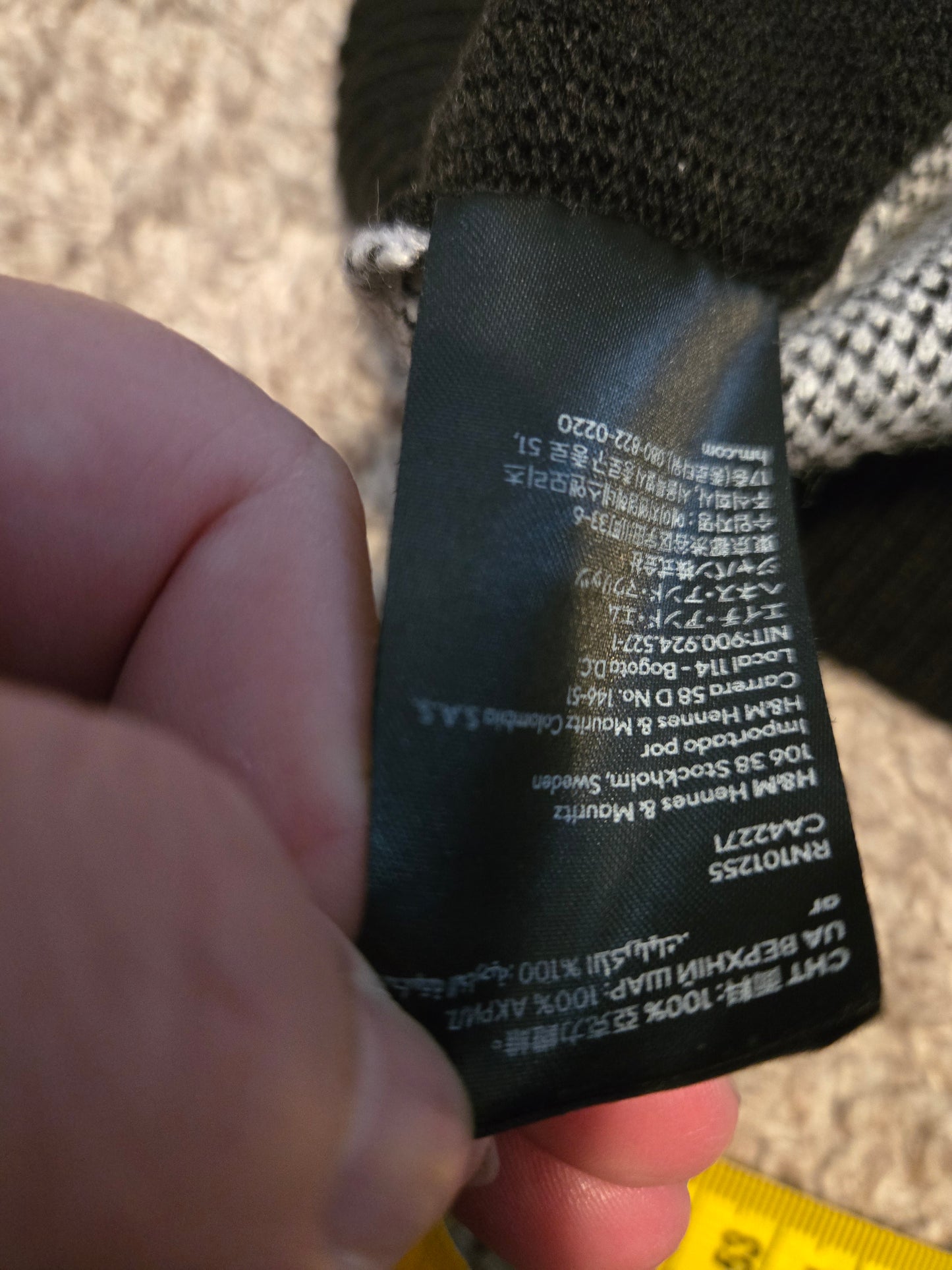 Divided Black and Gray Geometric Sleeveless Sweater Vest