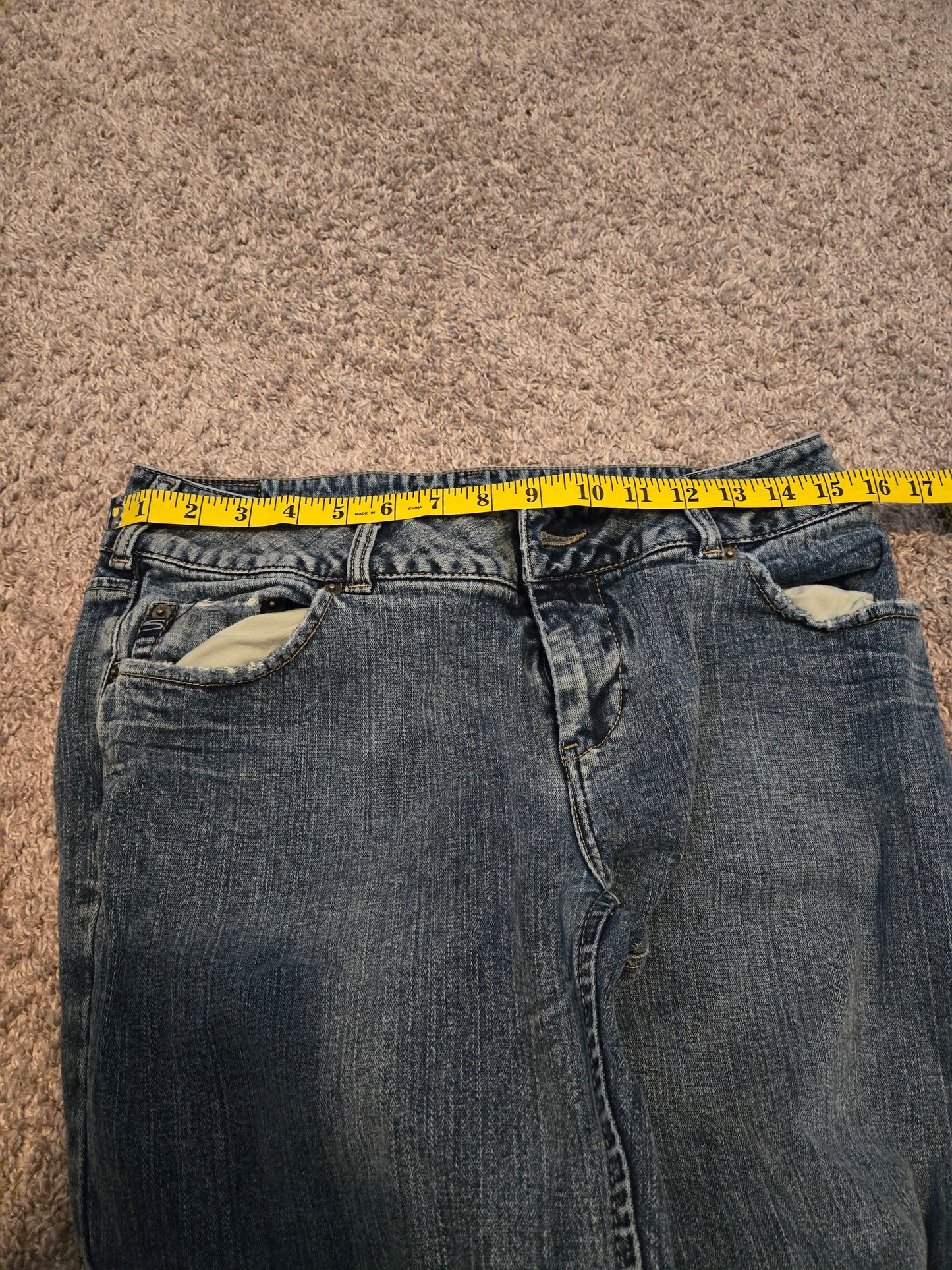 Silver Boot Cut Blue Jeans