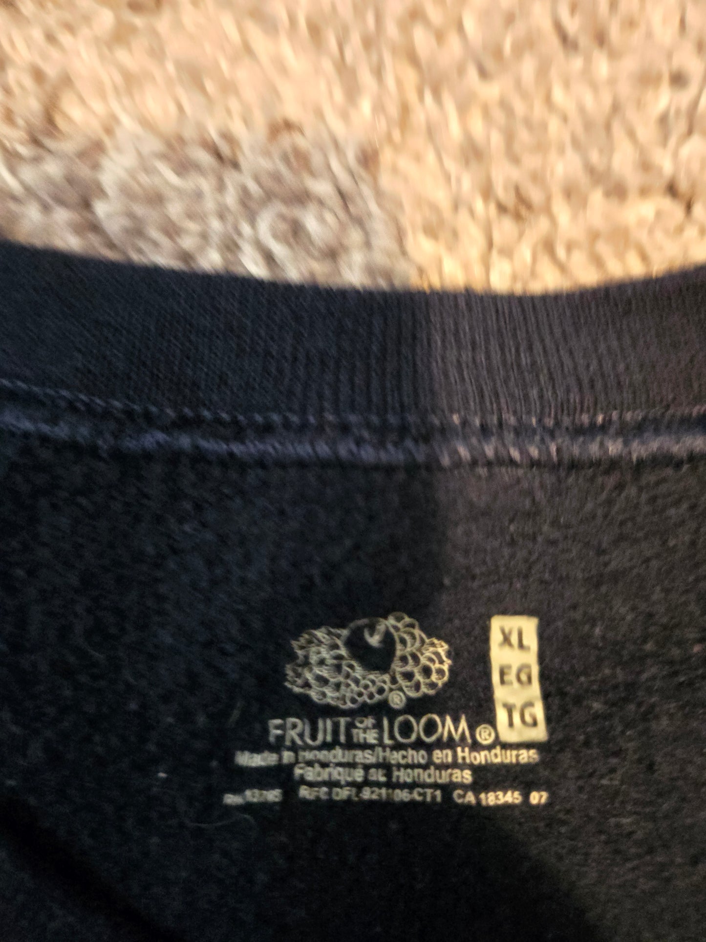 Navy Blue Long Sleeve Pullover Sweatshirt