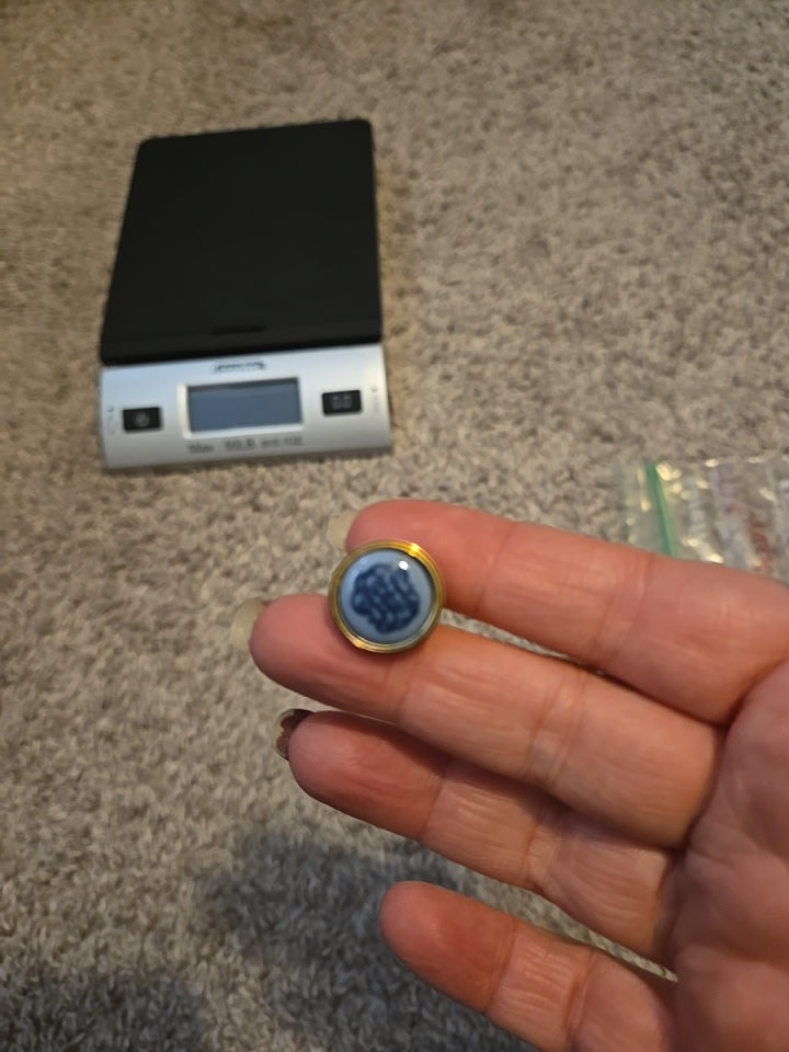 Blue Circle Tie Tack