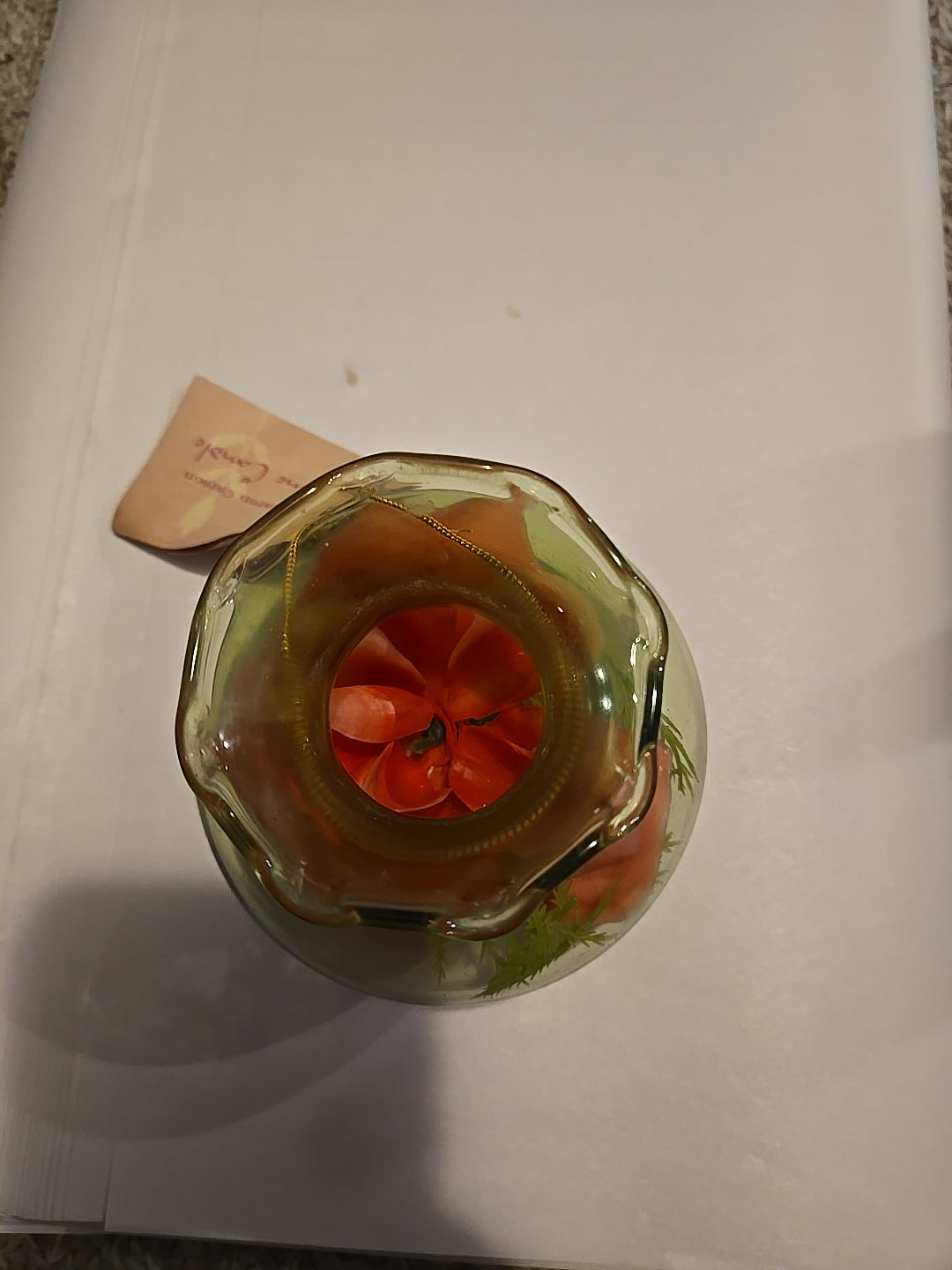 Vintange Karen Carson Perfume Floral Candle Holder