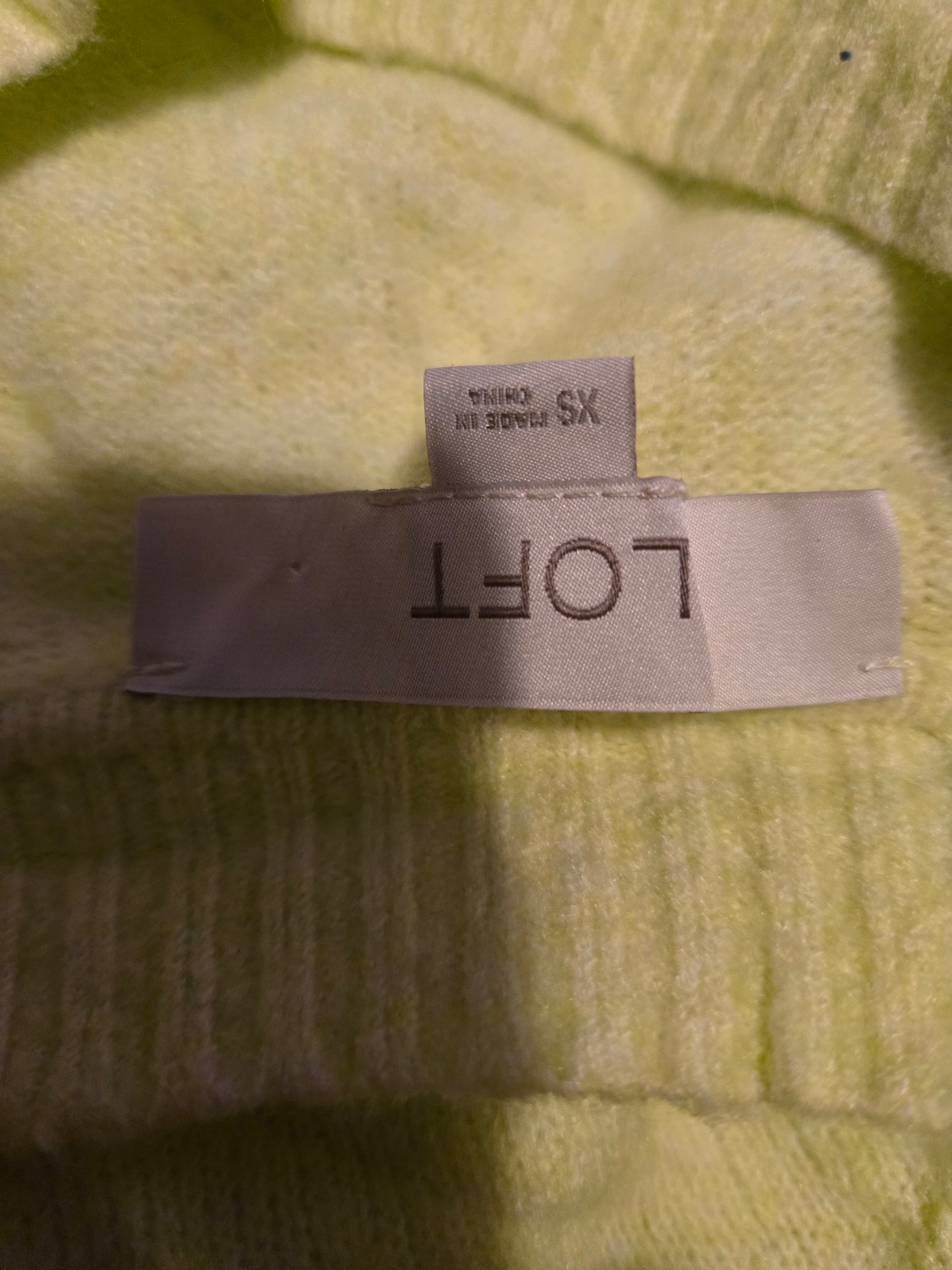 Ann Taylor Loft Women Sweater XS Yellow Long Sleeve Solid Pullover Spring Easter