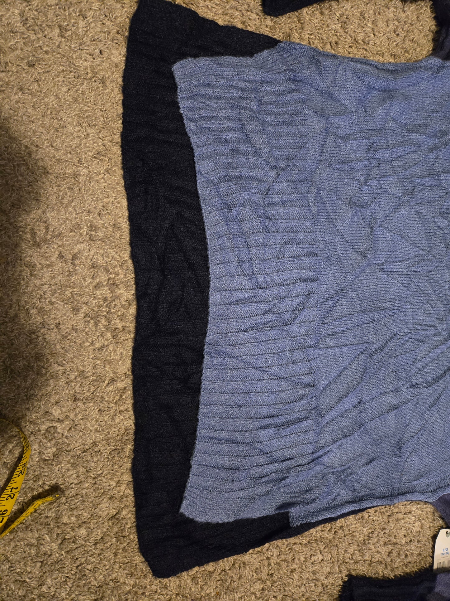 Time Tru Blue Lightweight Knit Sweater Long Sleeve NWT