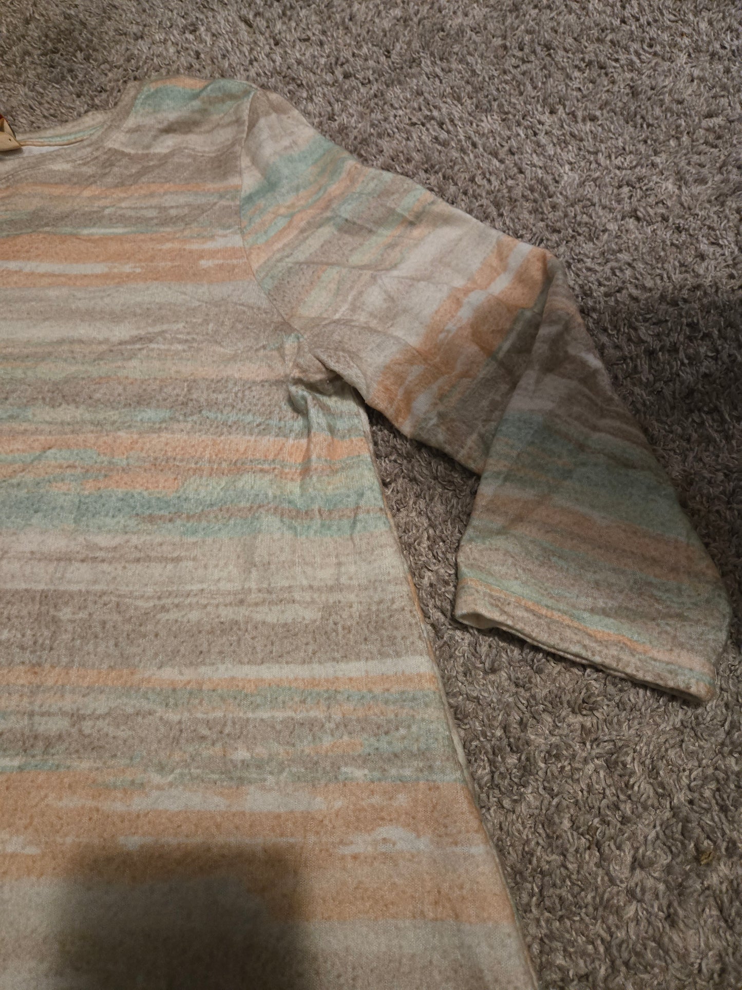 Ruby Rd. Pastel Multicolor Long Sleeve Shirt