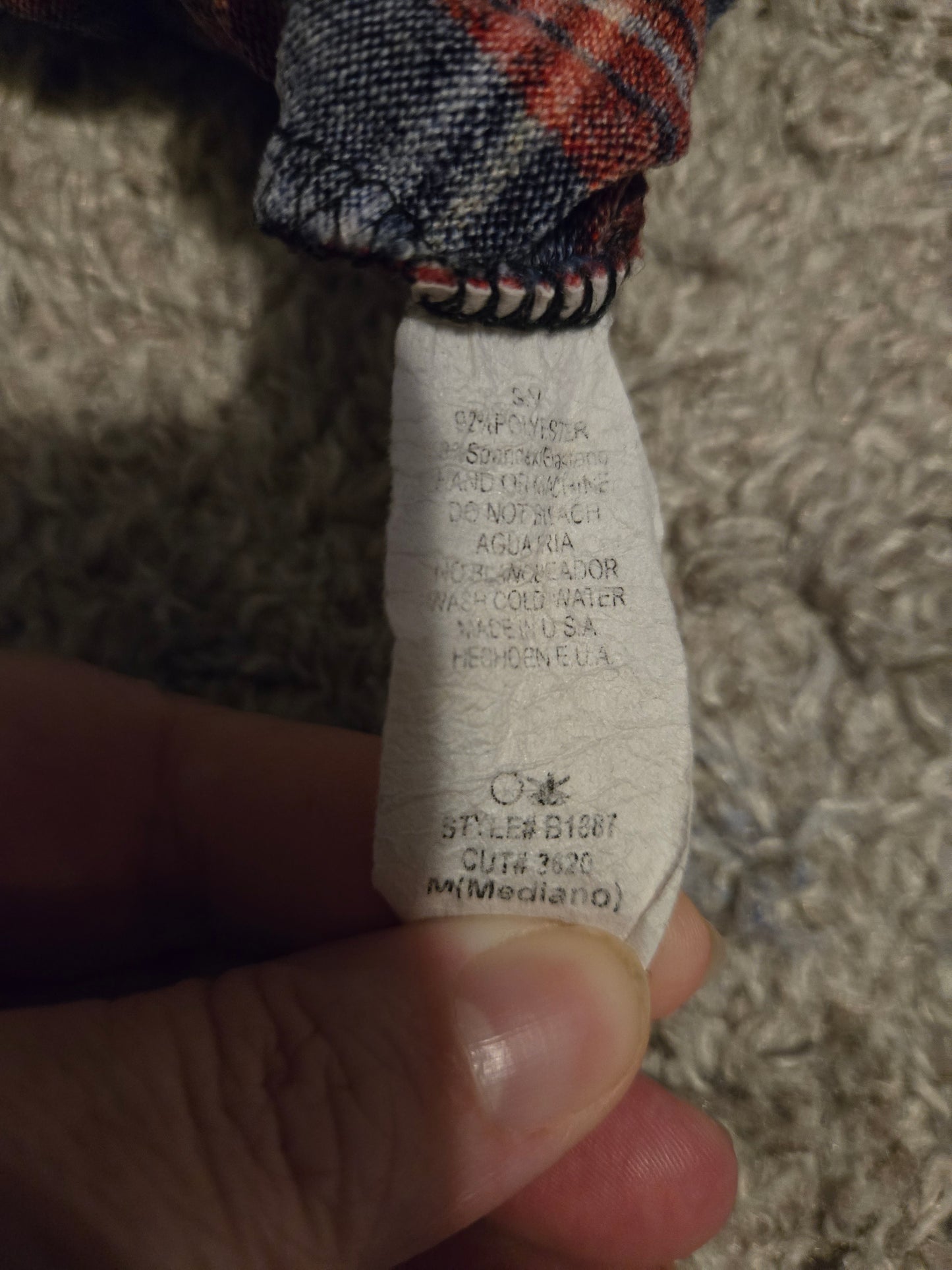 Red Plaid 3/4 Sleeve Unbranded Shirt