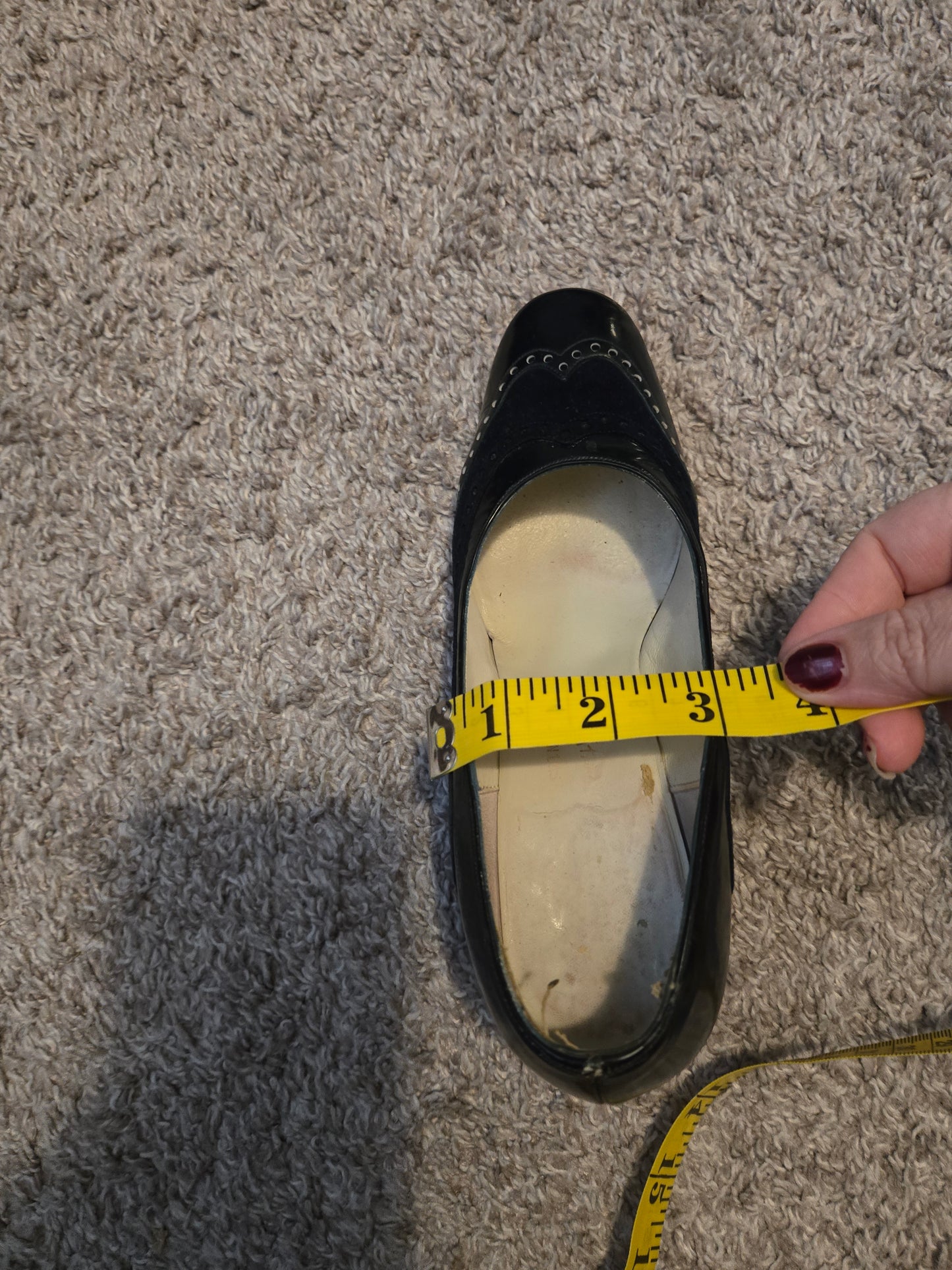 Saks Fifth Ave Navy Blue Felt High Heels