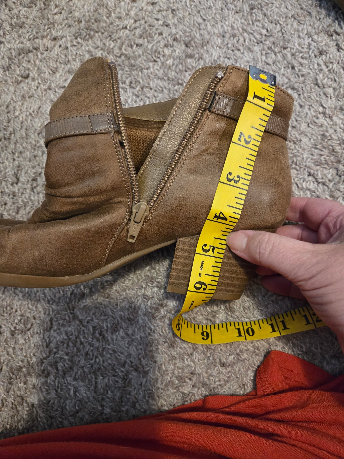Womens Brown Ankle Boots Size 9