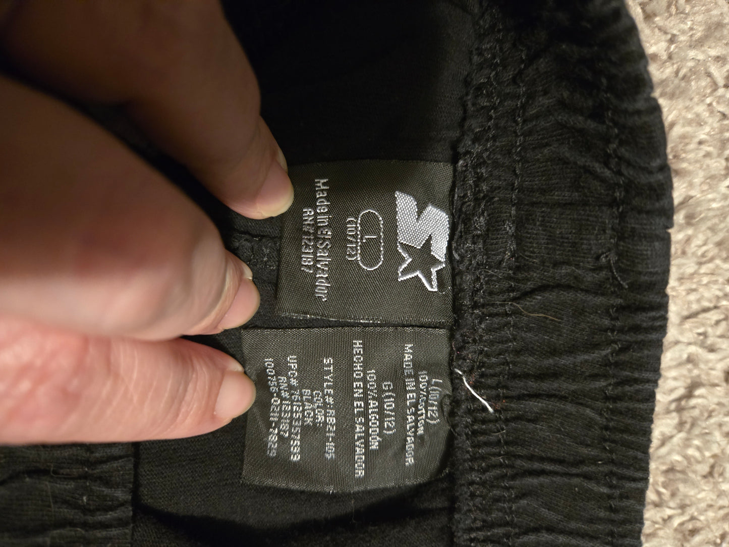 Boys Athletic Basketball Shorts Black Starter Brand Youth Large 10-12