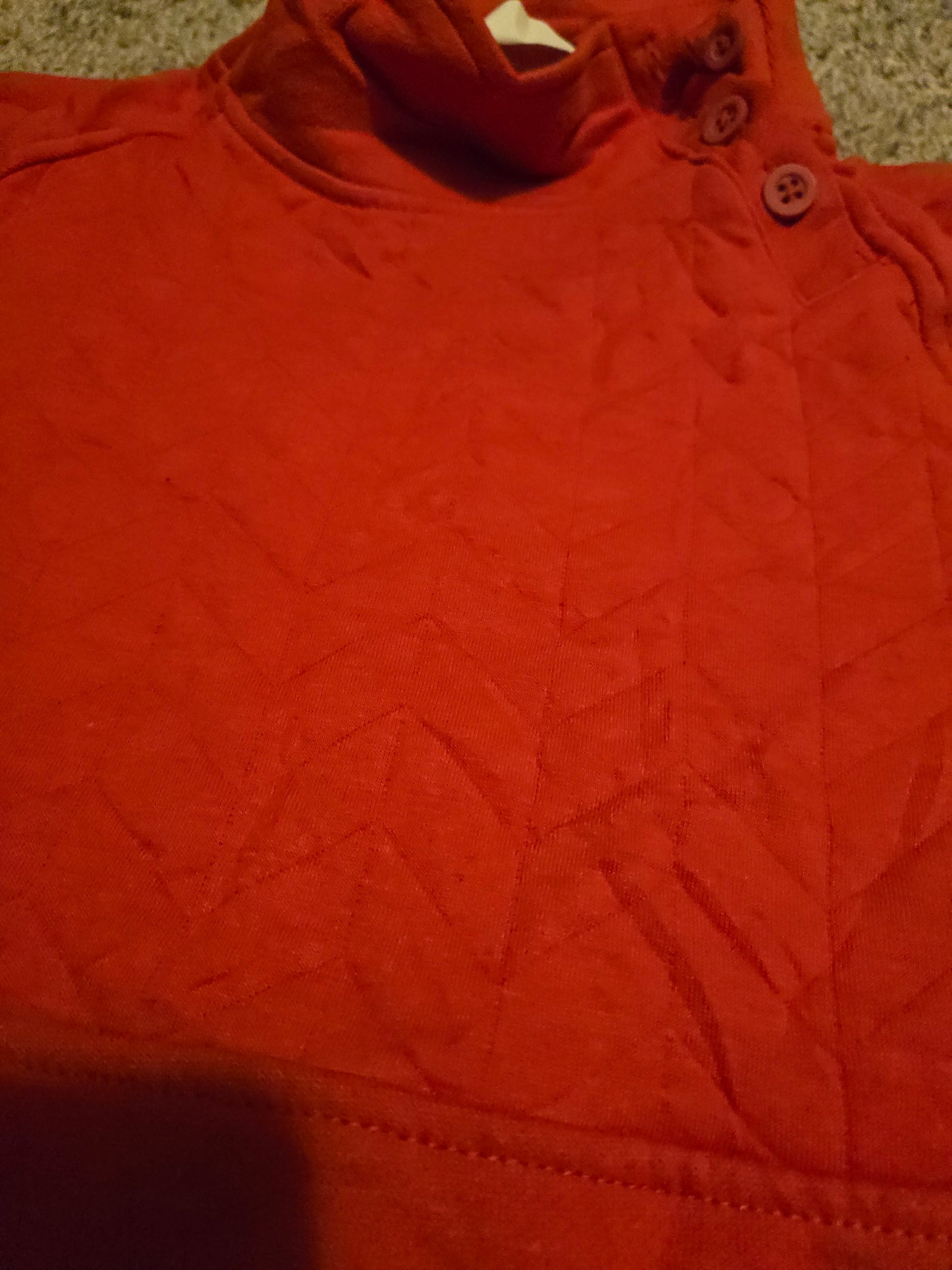 ST JOHN Red Long Sleeve Sweater Size Petite Medium