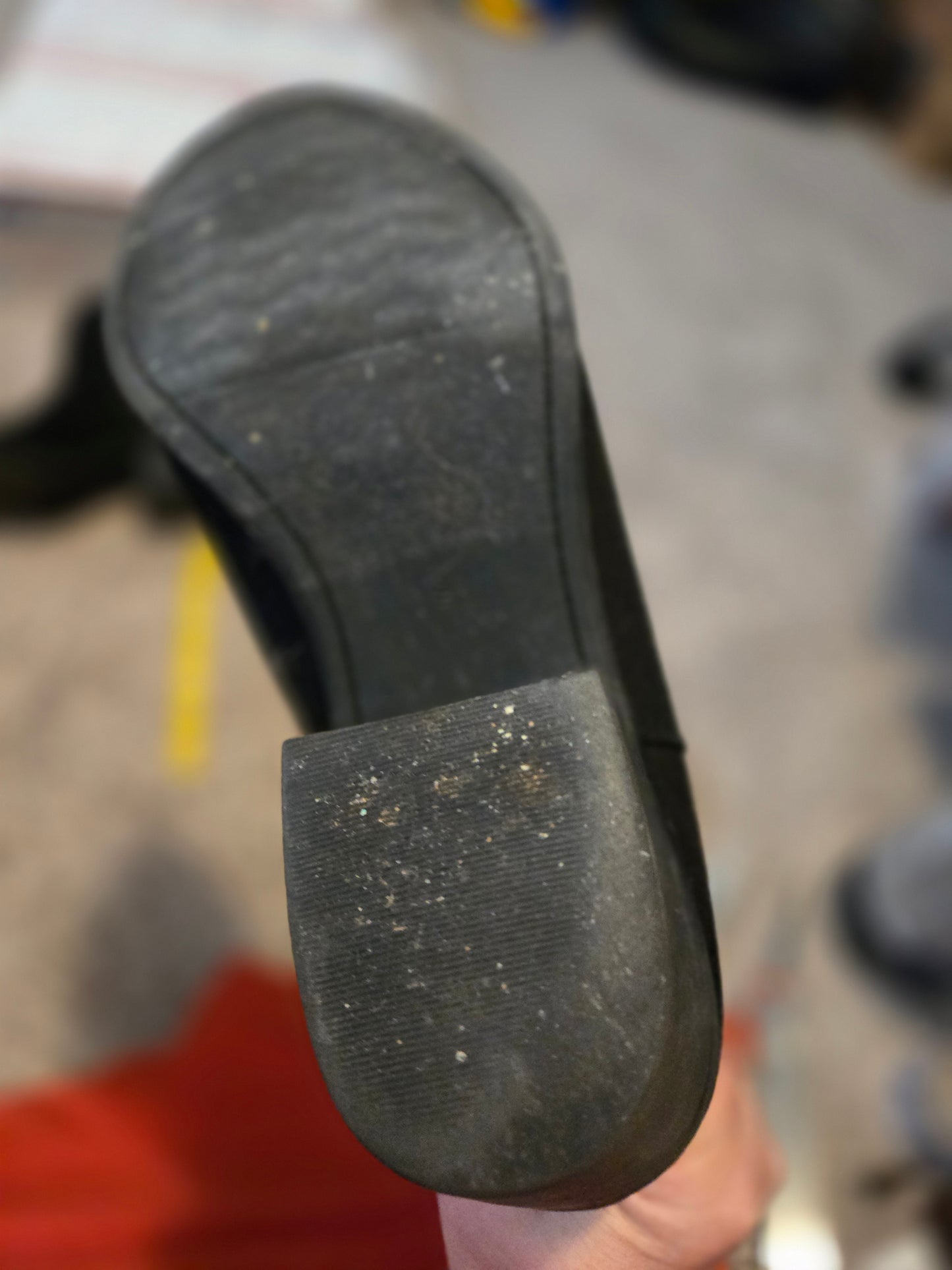 Old Navy Black Suede Booties On Zip Up Womens 9.5